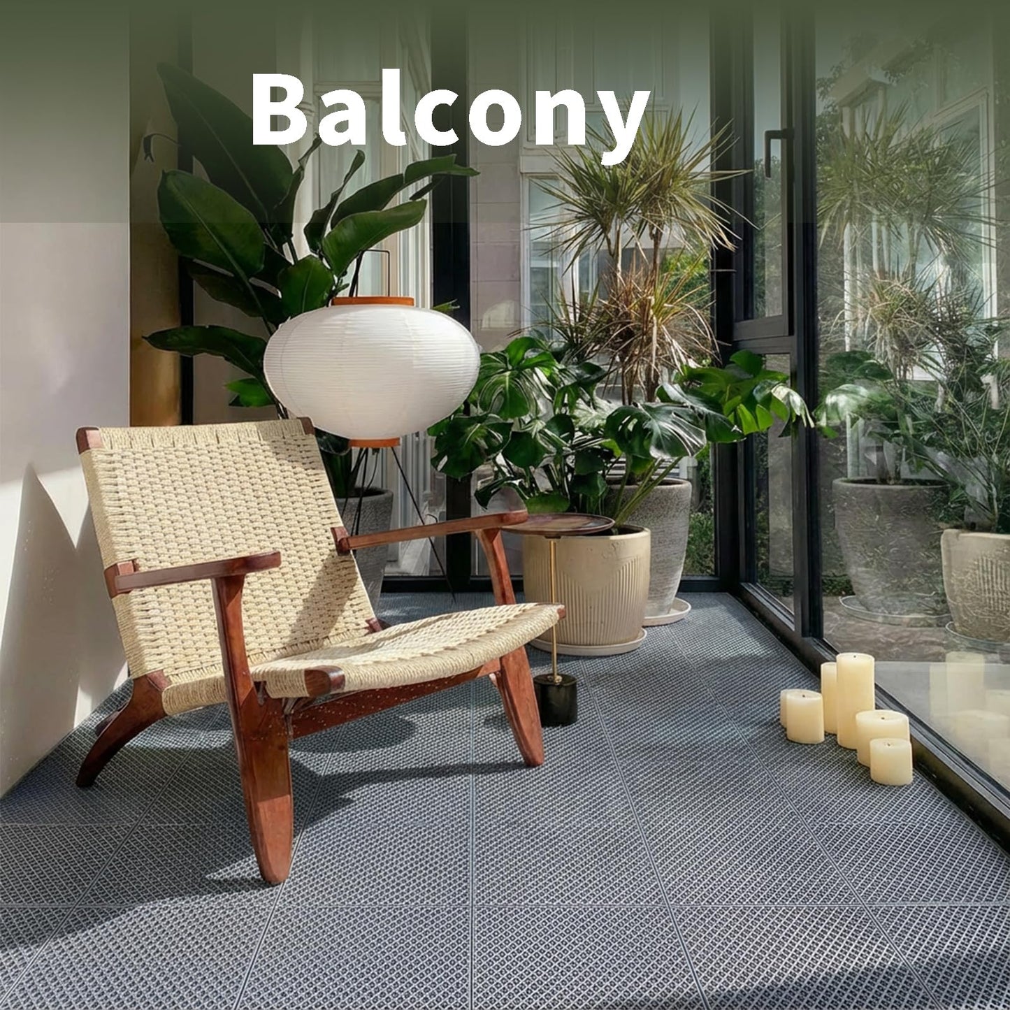 Fast-Drying Outdoor Decking for Garden, Kennel, Storage Shed, Basement, Garage, Patio, Bathroom, 10 PCS 12''x12''x0.59'' Heavy-Duty Interlocking Decking Tiles, Maximum Bearing Capacity up to 6613 LBs