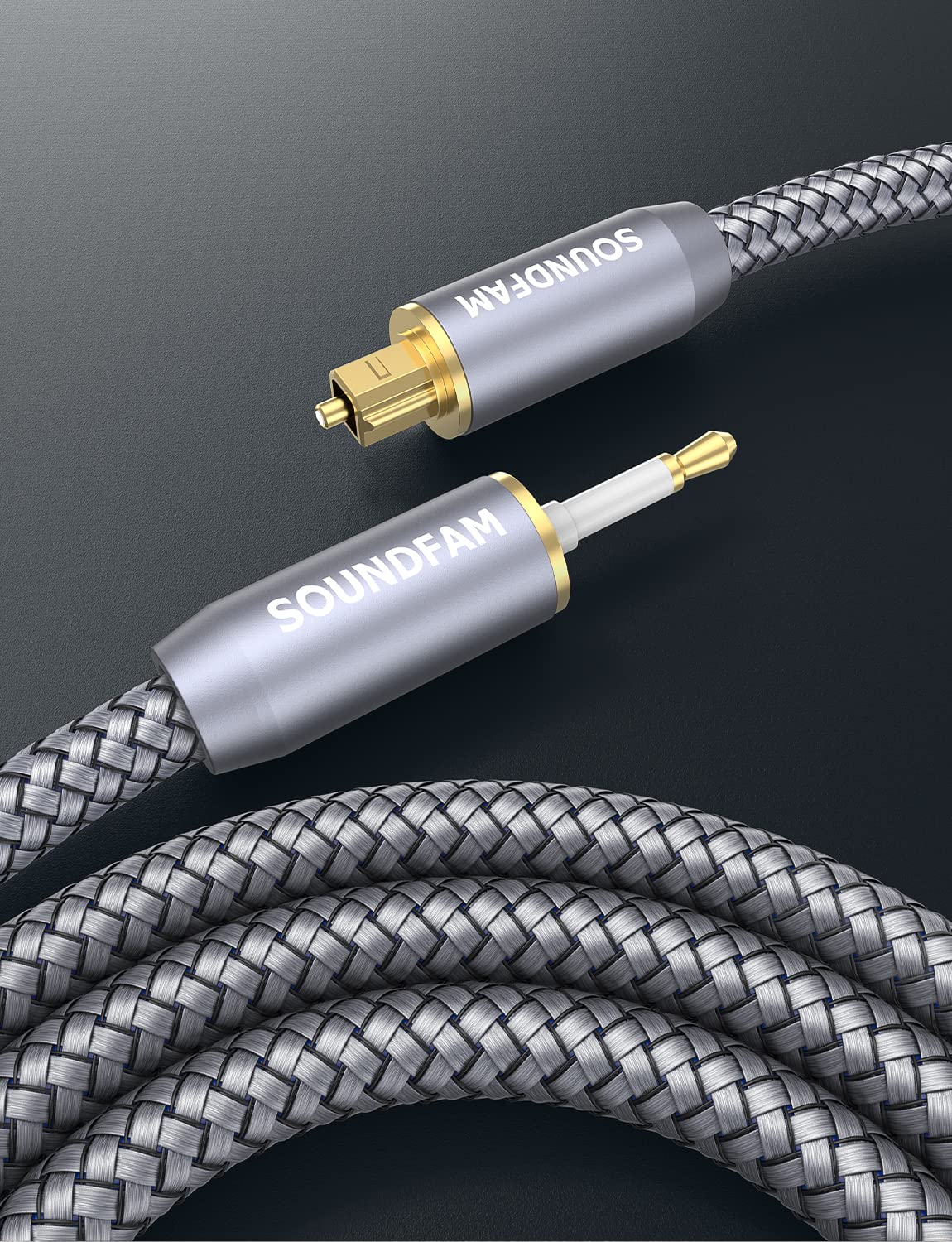 3.5mm (3feet/1M) Toslink to Mini Toslink Cable Optical Audio Cable for Soundbar.Attention:Cannot Convert Analog Signals