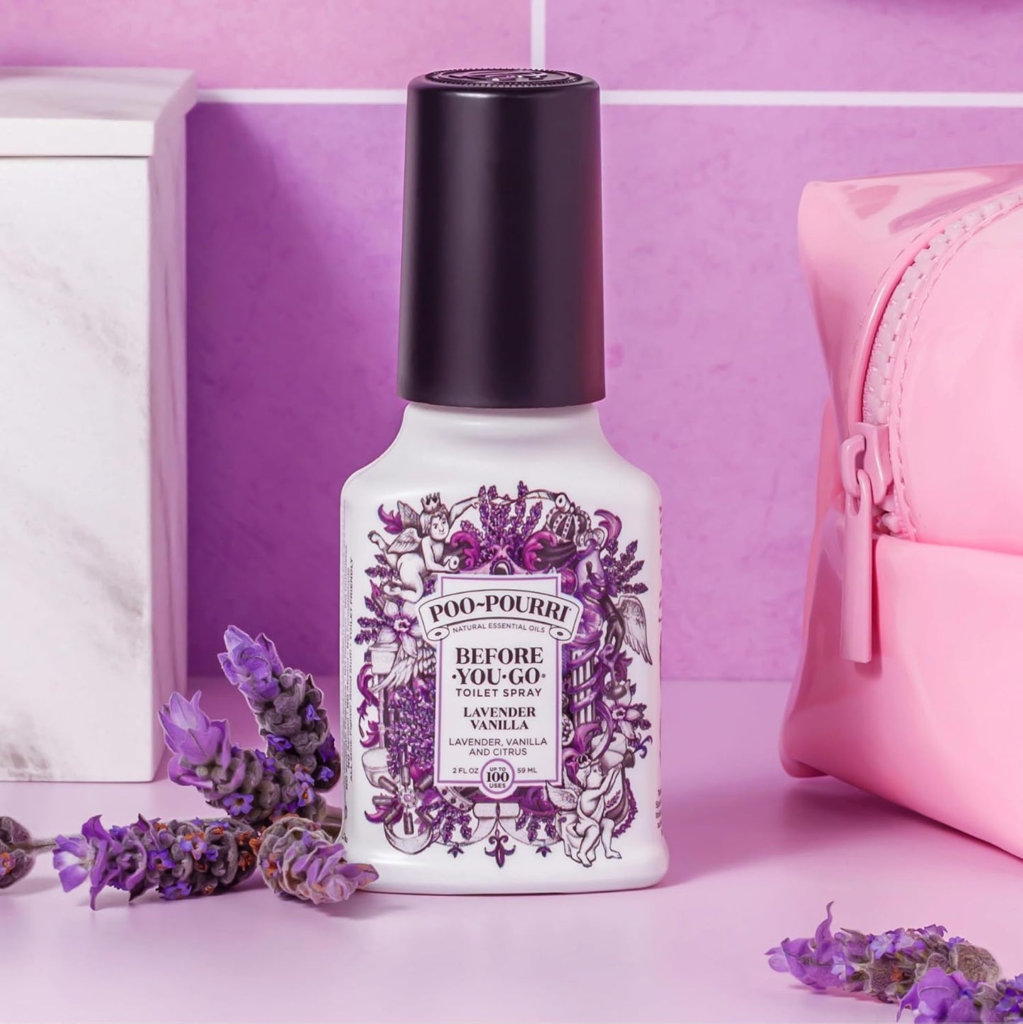Poo-Pourri Toilet Spray - Bamboo Rain Odor Eliminator | 2 Fl Oz, Up to 100 Uses, TSA Approved