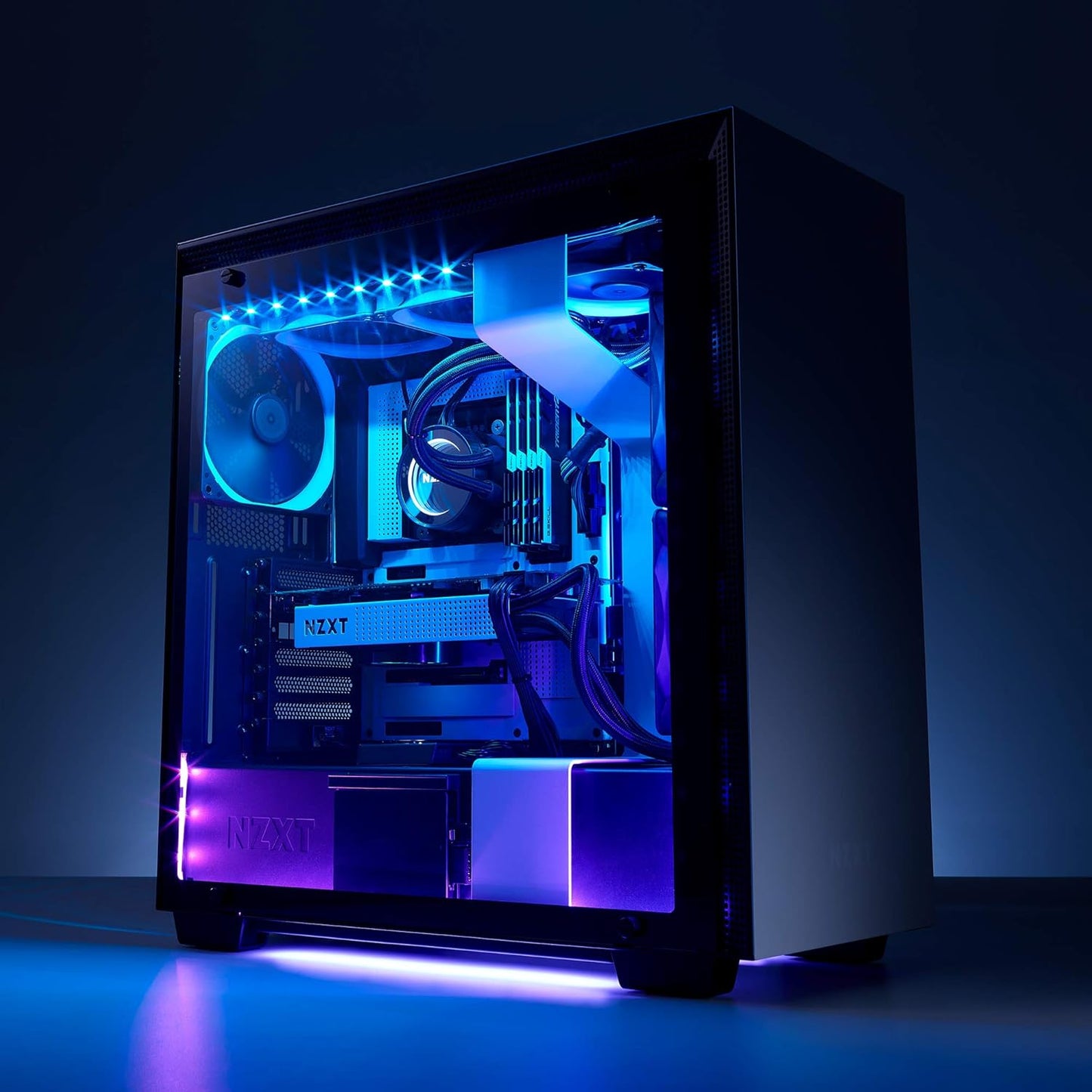2 300mm NZXT HUE LED Strips Accessory - Two RGB LED Lighting Strips - Magnetic & Double-Sided Tape