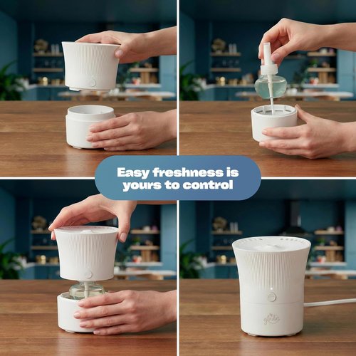 Glade Scent Flow Air Freshener - Clean Linen | 1 Device + 4 Refills, 2.61 Fl Oz