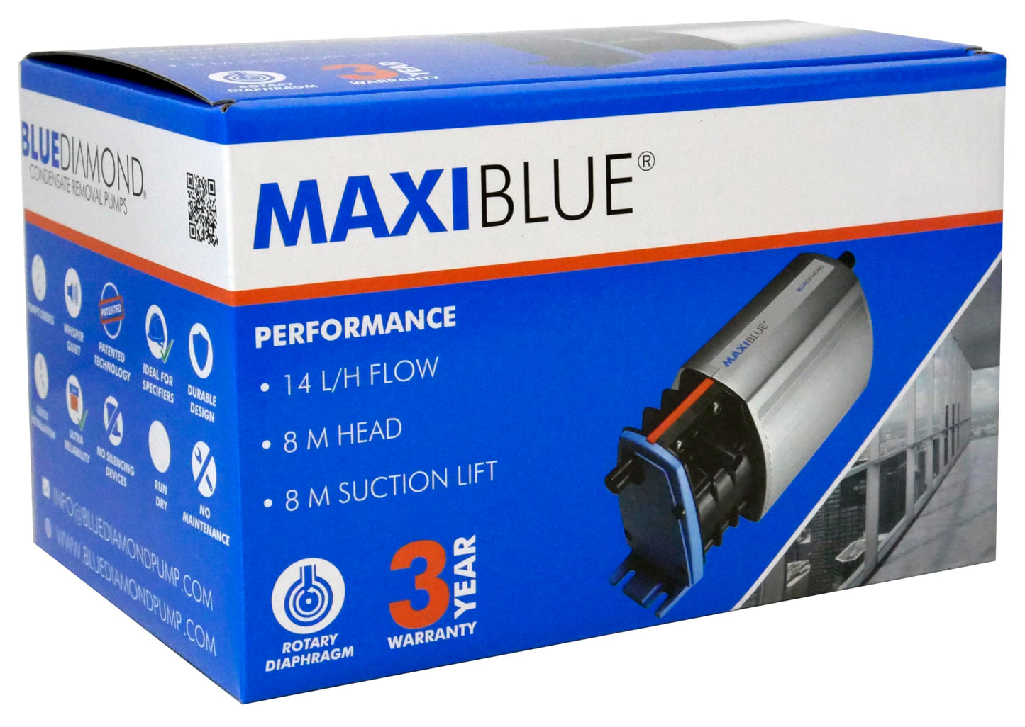 Blue Diamond MaxiBlue X87721 Condensate Pump W/Reservoir 208-230V 3.7 GPH