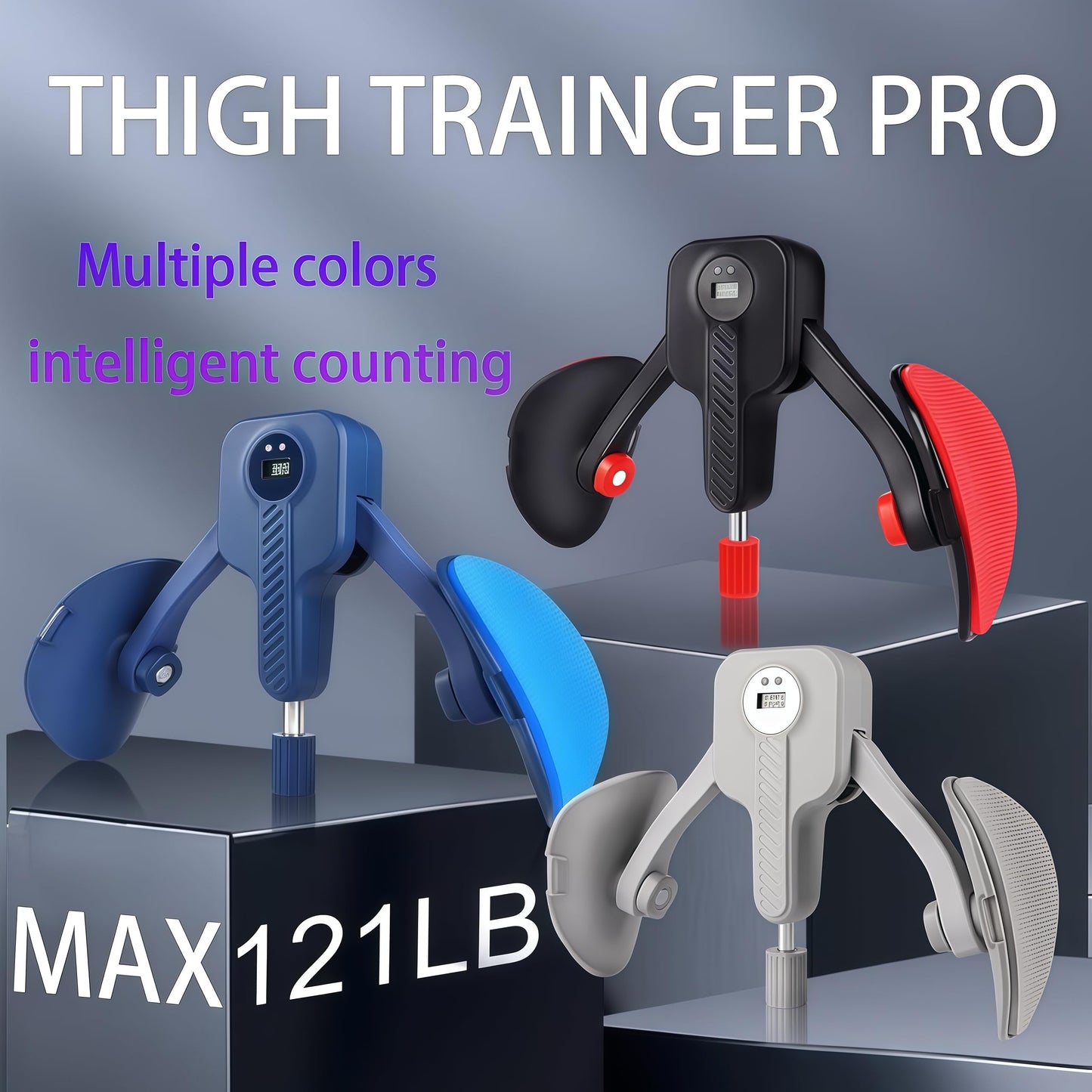 FJFQXY Thigh Trainer Kegel Exercise Adjustable Resistance 0-110 lbs Kegel Exerciser Pelvic Floor Muscle , Pelvic Floor Exercise Devices Trainer with Leg Straps,Inner Thigh Exerciser for Women Men