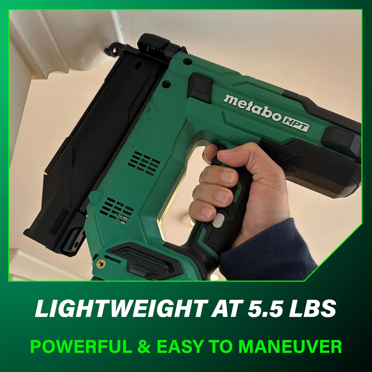 Metabo HPT 18V MultiVolt Compact Cordless Brad Nailer Kit, 18 Gauge Nailer with Power Tool 2.0Ah Lithium Ion Battery, Drives 5/8" to 2" Brad Nails, 700 per Charge, NT1850DG