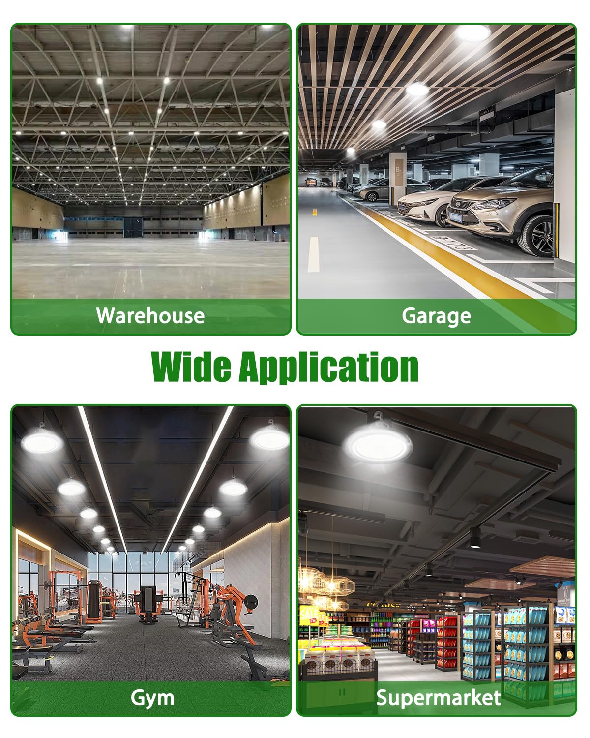 Probapro 200W UFO LED High Bay Lights - High Bay LED Shop Light 0-10V Dimmable, AC100-277V, 6500K Daylight, 26,000LM, 5Ft Cable, Plug and Play Commercial Lighting for Warehouse Factory Barn (6 Pack)