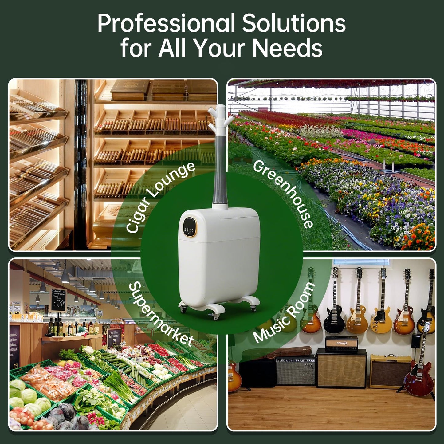 Lacidoll Humidifier Large Room 25L/6.6Gal,3000 sq.ft Commercial Whole House Humidifier,Top-Fill Humidifiers for home with Extension Tube, Ideal for Plants, Office, Warehouse & Greenhouse