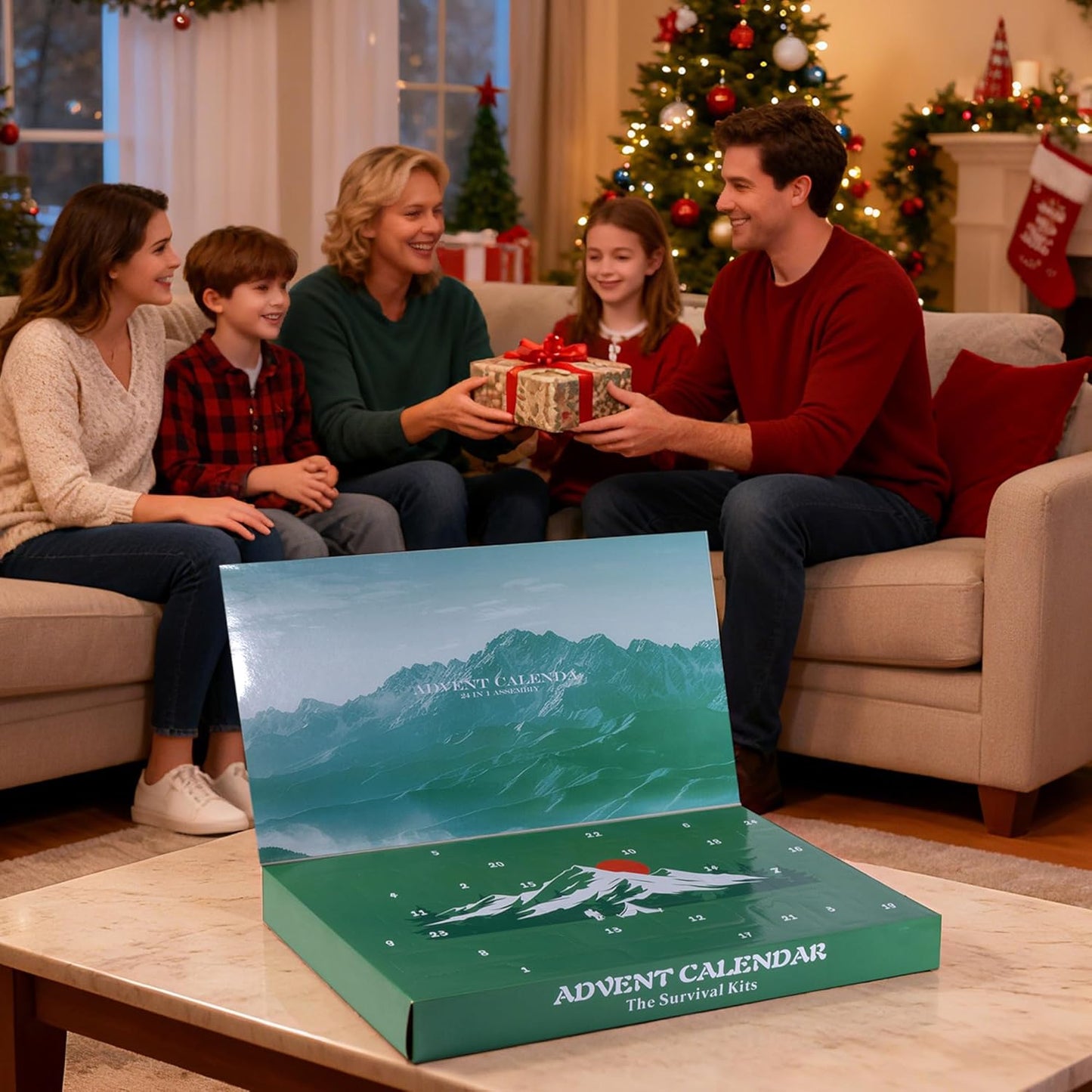 Survival Kit Advent Calendar 2025 - 24-Day Countdown with Outdoor Survival Tools for Men & Teens