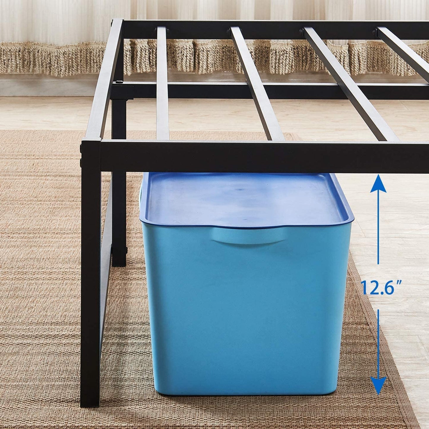 VECELO Full Size Metal Platform Bed Frame No Box Spring Needed 14 Inch Heavy Duty,Matte Black