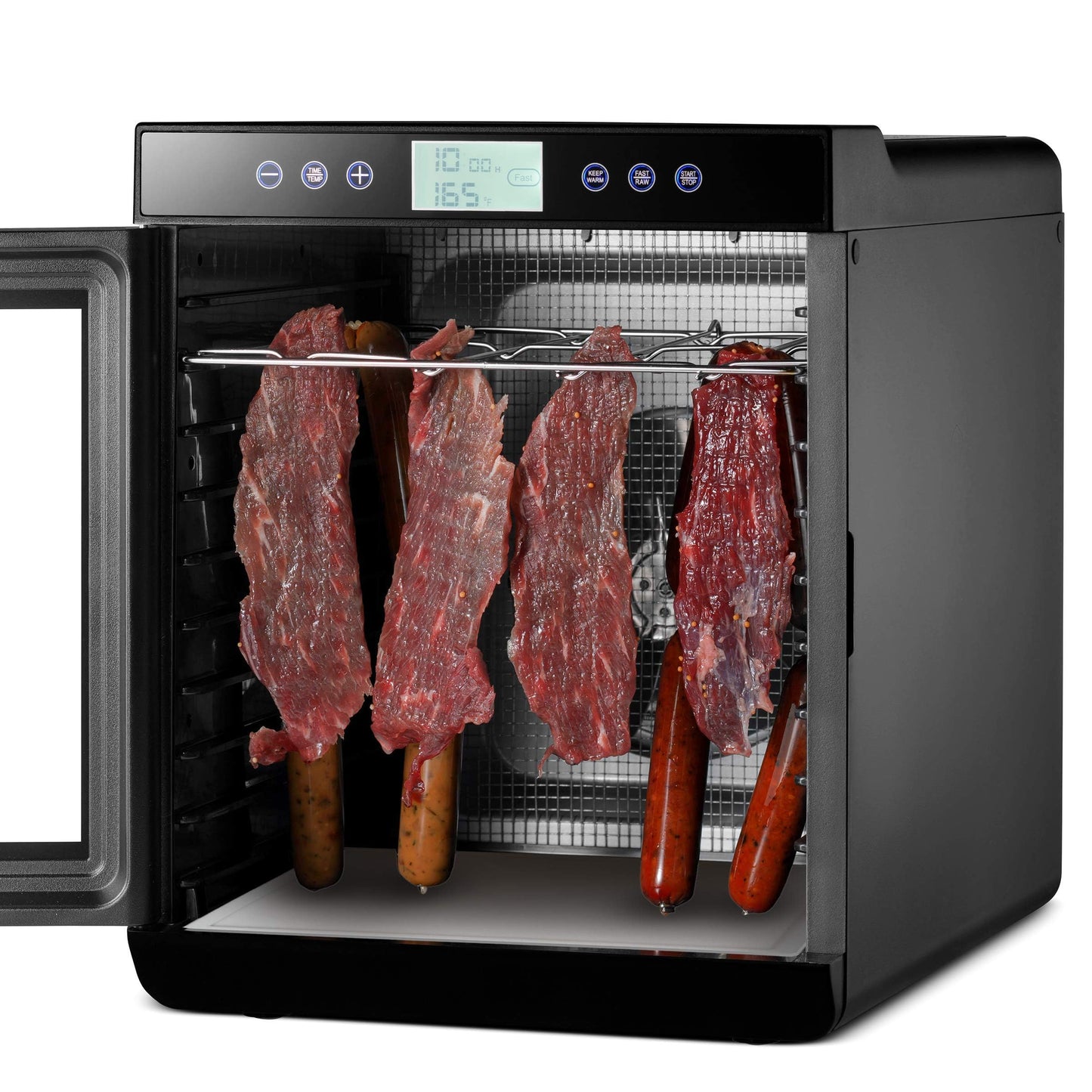 Magic Mill Premium Food Dehydrator Machine (15 Extra-Large Stainless Steel Trays) 800W Dryer for Beef Jerky, Fruits, Vegetables, Dog Treats, 48 Hour Digital Timer - 95°-167° Temperature Control