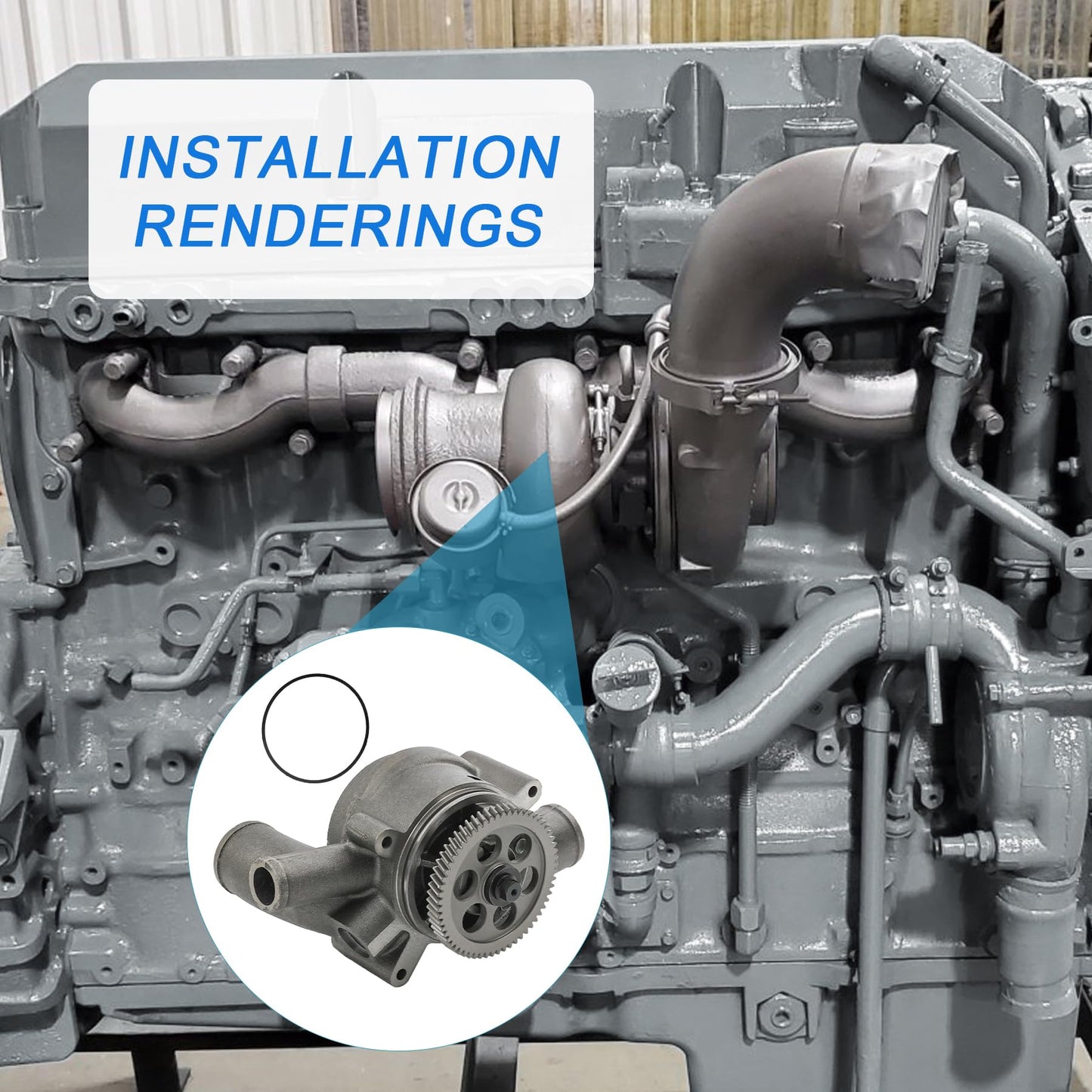 Water Pump For Detroit Diesel 60 Series 12.7 Lts Replacemet for 23505895 23522707 23517027 23539929 and Old Type R23526039 R23539602