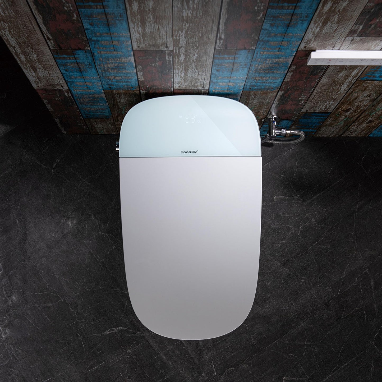 WOODBRIDGE Smart Toilet with Voice Control, 1000g MaP Flush Score, Foam Shield, Moving Dryer, Blackout Flush, ADA Comfort Height, Auto Open & Close, Heated Seat, B0931S