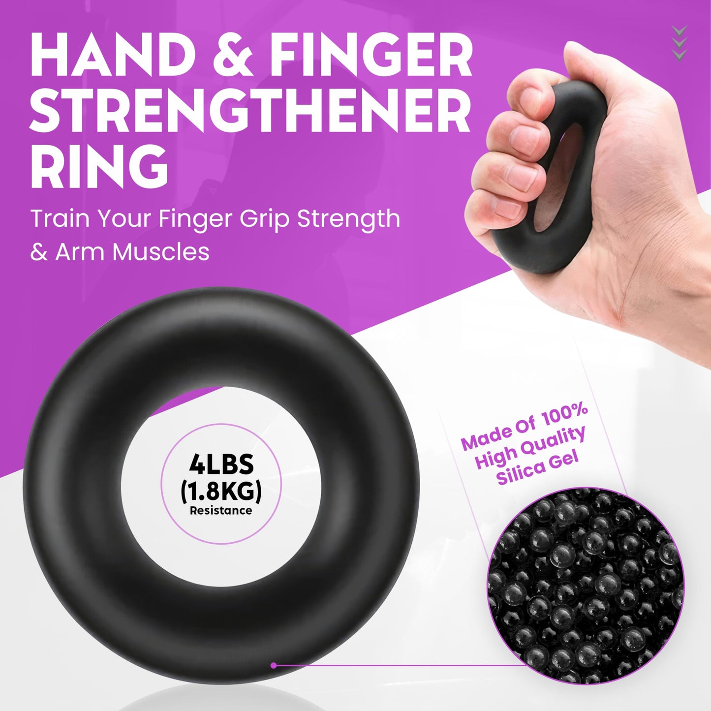 Hand Gripper Strengthener, 7 Pack Adjustable Resistance 22-220Lbs (10-100kg) Forearm Exerciser, Grip Strength Trainer for Muscle Building & Injury Recovery, Aerobic Hands (Packof7)