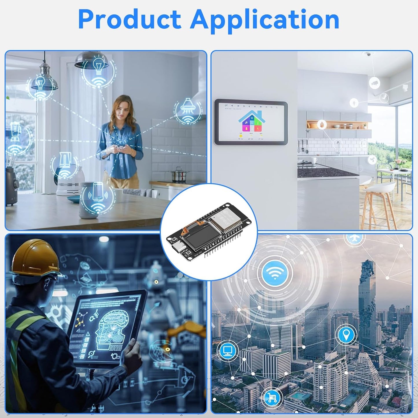 Meshnology ESP32 ESP-32S ESP-WROOM-32 0.96 inch 2.4GHz 30 Development Board mit OLED Display Dual-Mode Development