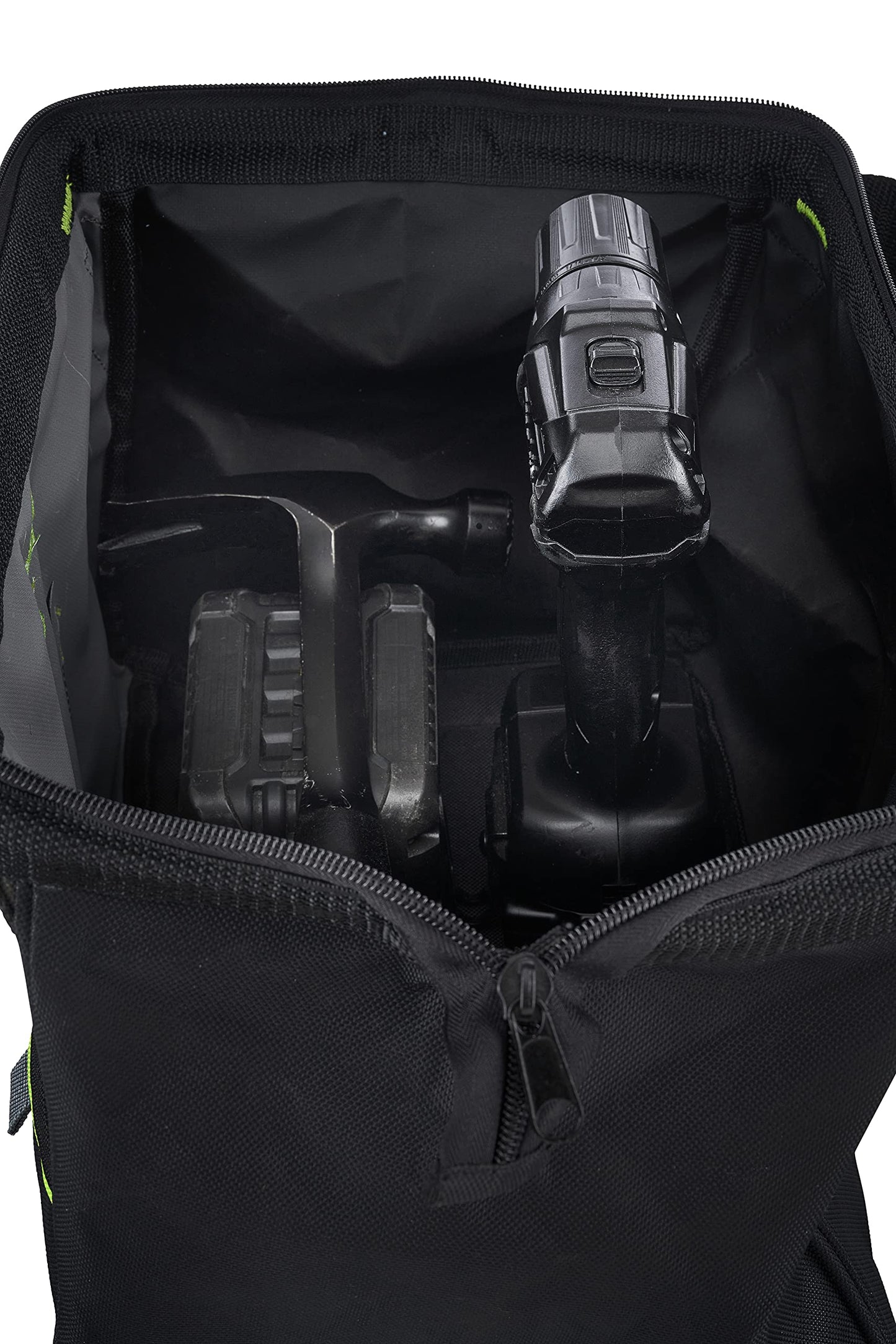 AWP Premium Tool Bag Durable Tool Tote Water-Resistant Organizer for Professionals and Contractors, Black, 15" | 1L-20015
