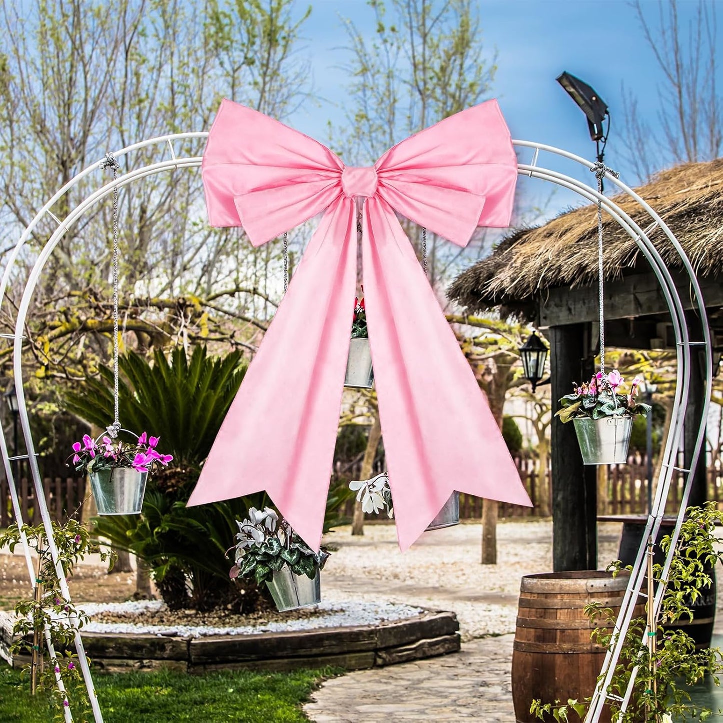 Skiennix Large Pink Coquette Bow - 27.6 x 21.7 Inches | Perfect for Birthday & Bridal Showers
