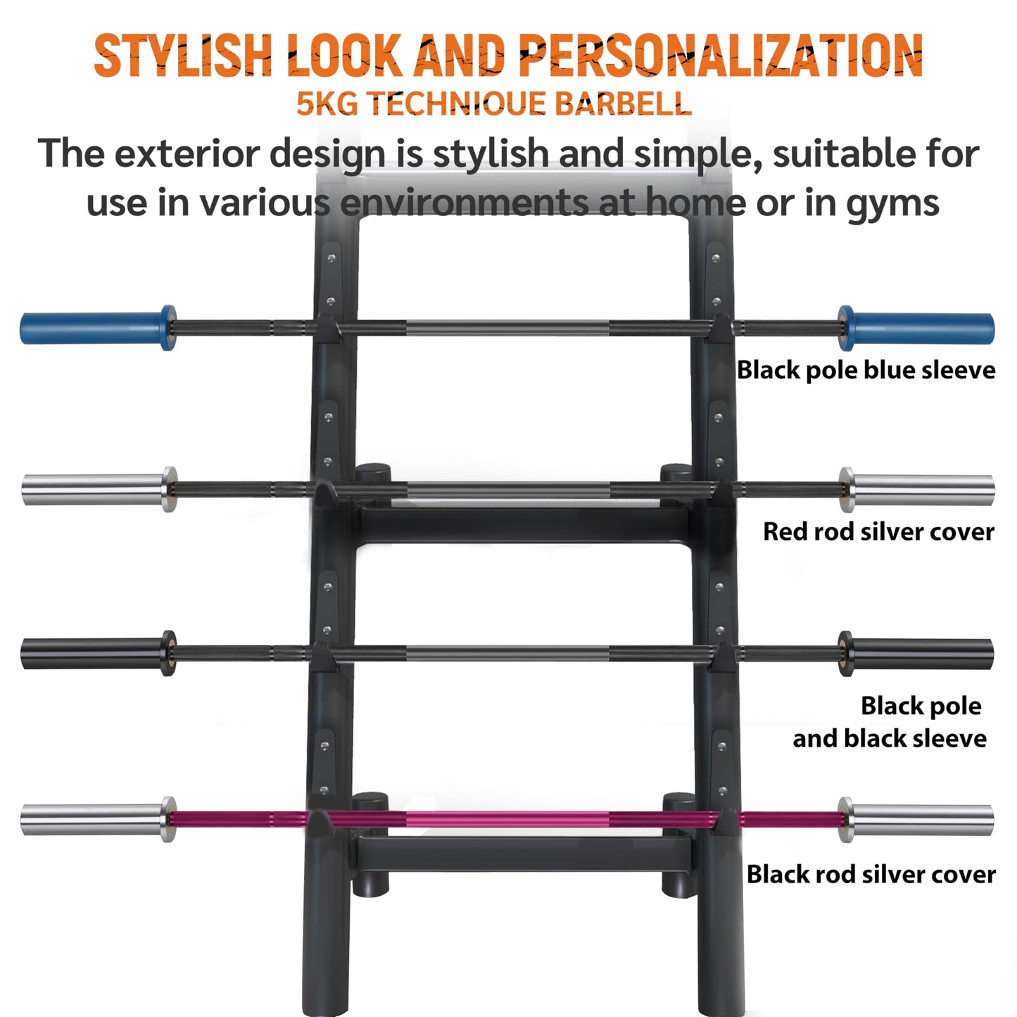 EVERYMATE 5kg Olympic Technique Bar – Lightweight Aluminum Training Barbell for Beginners, Youth & Rehab | 25mm Knurled Grip, 150lb Capacity, Compatible with 2" Weight Plates – Ideal for Form Practice & Cross-Training