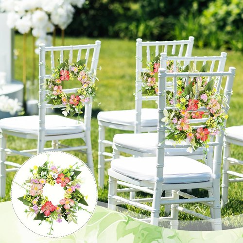 Jexine Floral Wreaths - 8-Piece Mini Candle Ring Set for Weddings & Home Decor | All Seasons
