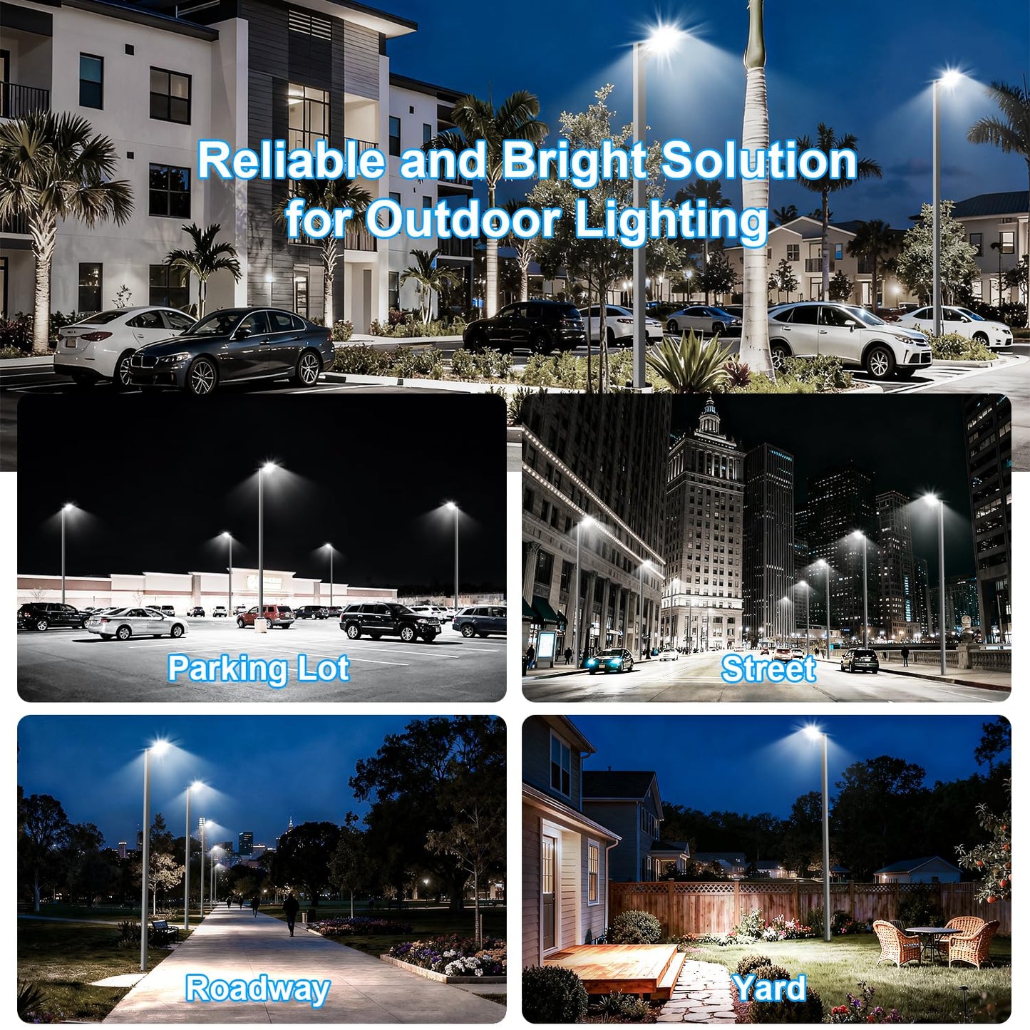 Tomourd 350W Parking Lot Light LED, 52500LM 5000K Super Bright Dusk to Dawn Commercial Shoebox Lights Outdoor IP65 Waterproof Adjustable Heavy-Duty Street Floodlight Security Area Stadium Lighting