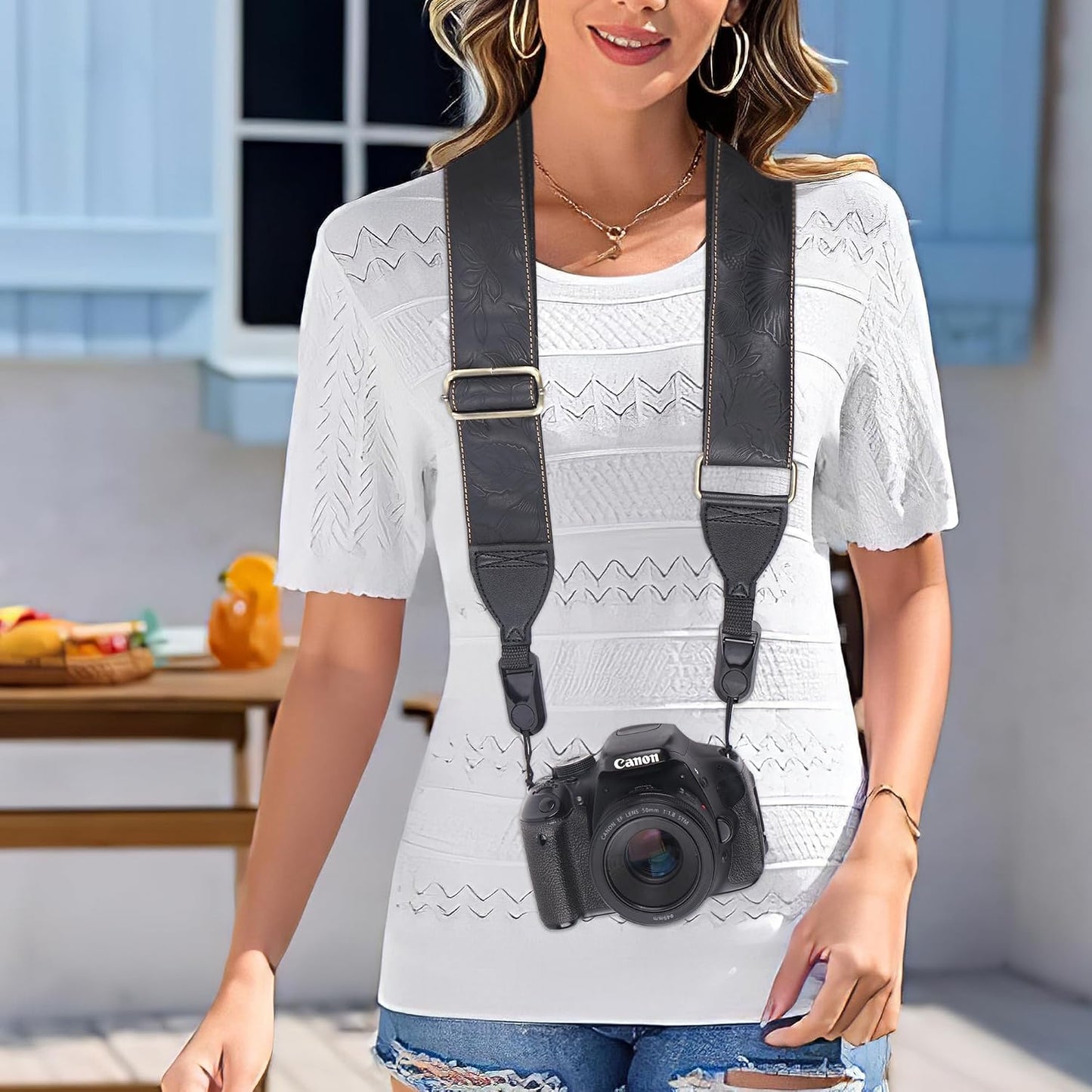 Vintage Adjustable Neck & Shoulder Camera Strap - QIELIZI Lifestyle