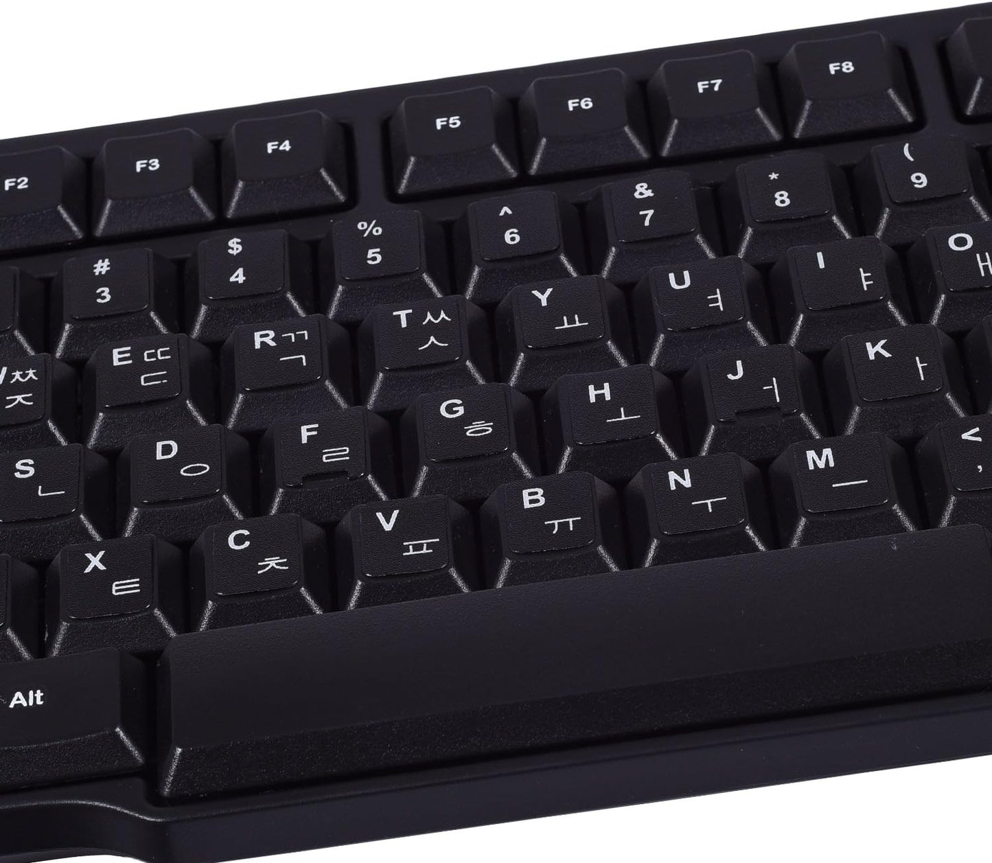 CaseBuy 2PCS Korean Keyboard Stickers, Korean-English Keyboard Letters Replacement Sticker White Font on Black