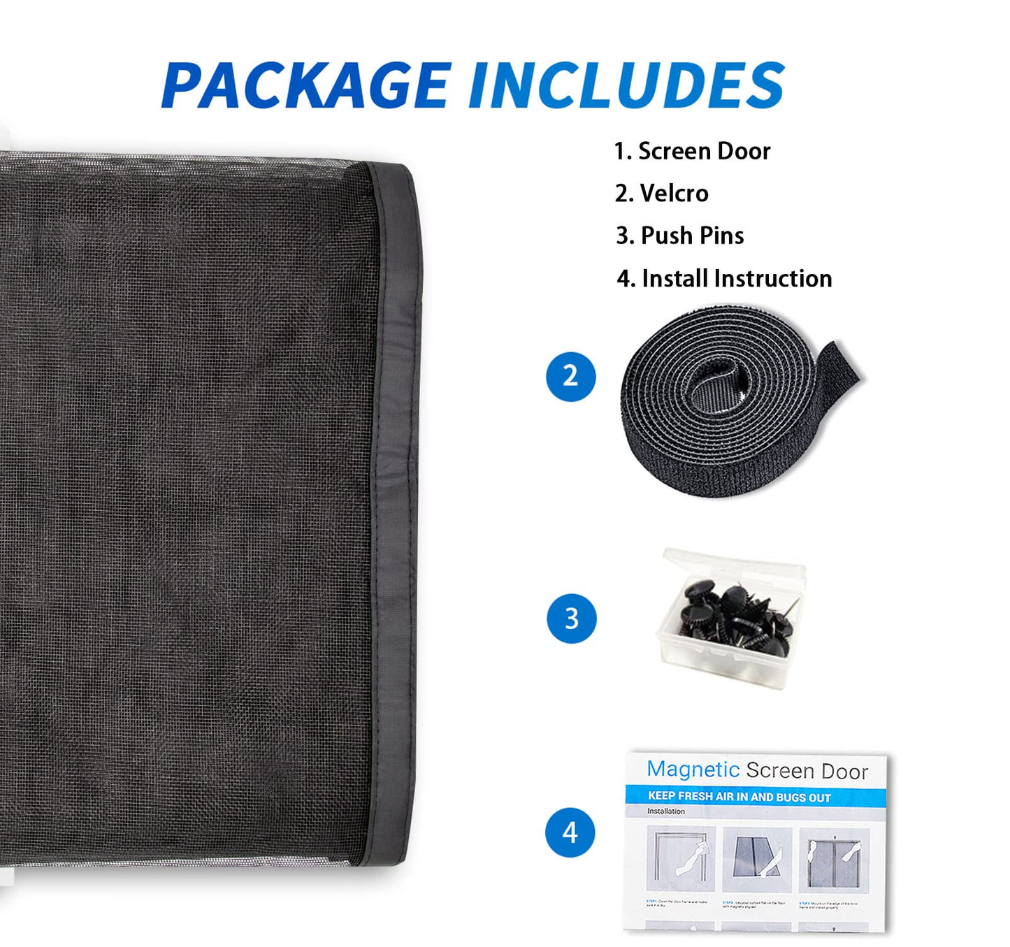 Garage Door Screen For 1 Car 14x7FT, Magnetic Screen Garage with Retractable Fiberglass Mesh and Heavy Duty Weighted Bottom, Easy Assembly & Pass, Hands Free Screen Door w/ 36 Magnets for Garage/Patio