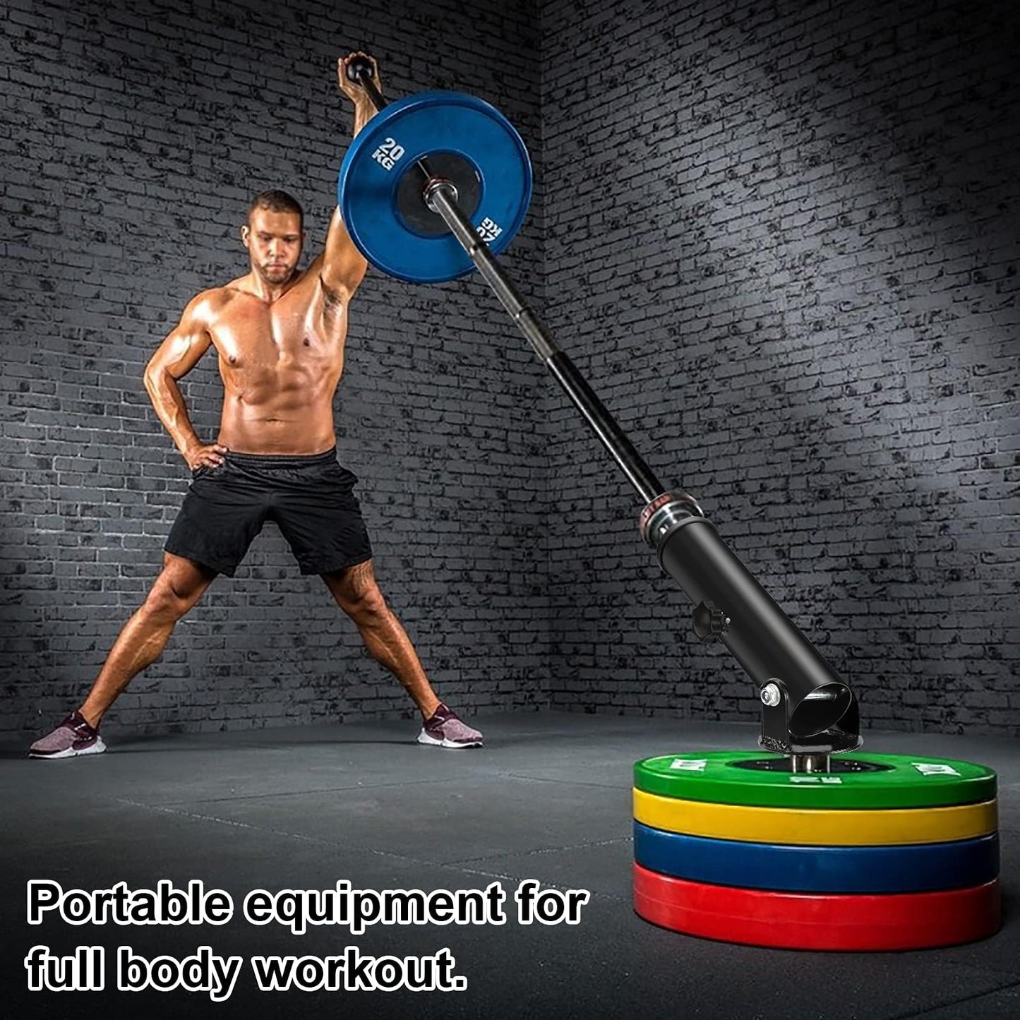 BRTGYM T Bar Row Landmine Attachment for 2" Olympic Bars, Heavy-Duty Steel, 360° Swivel, Workout Home Gym Equipment