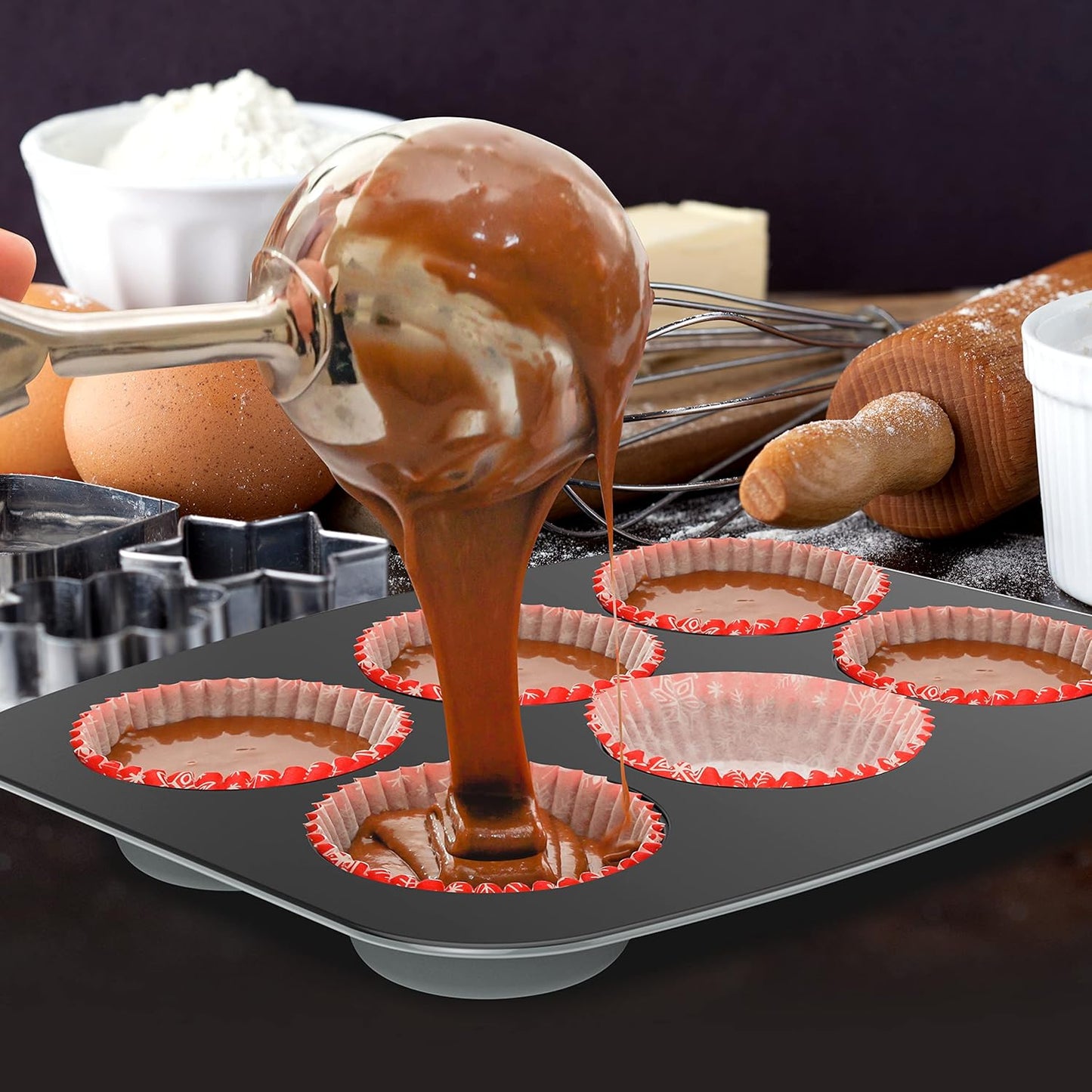 NutriChef 8-Piece Nonstick Bakeware Set - PFOA-Free Baking Pans, Oven Safe to 450°F, Gray
