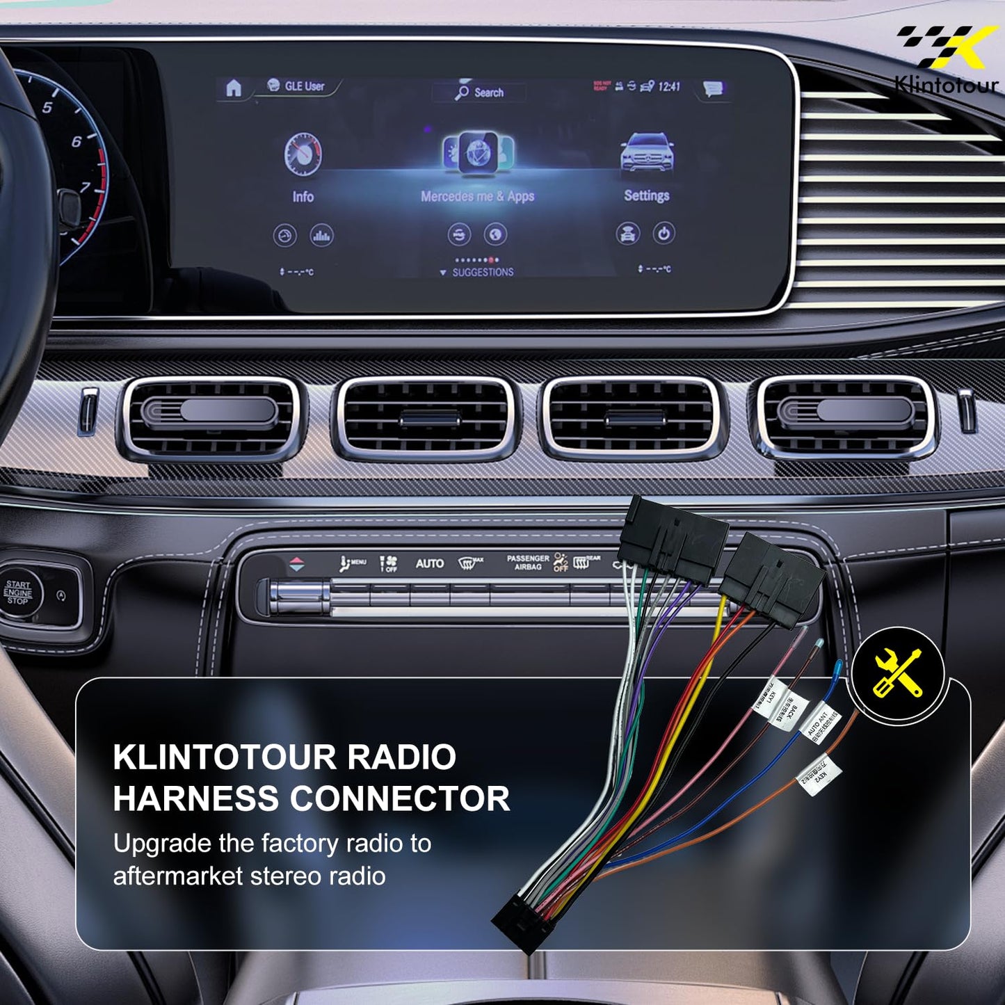 1986-2004/Mazda 1991-1997/Mercury 1986-2000, 16Pin E-150 E-250 Aftermarket Radio Wiring Adapter Compatible with Ford