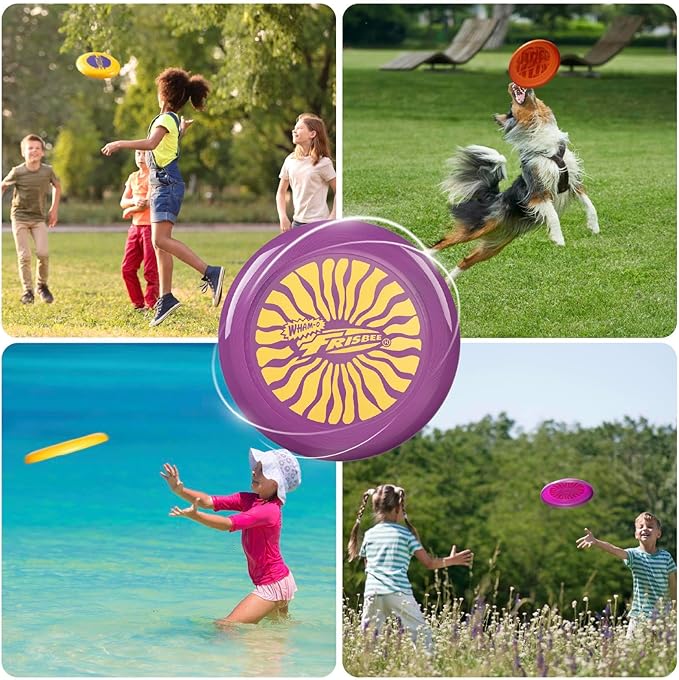 Wham-O Frisbee Cool Flyer Flying Disc, 9.95 Inch Sports Disc Lightweight Durable for Outdoor Beach Park Backyard Game - 130g