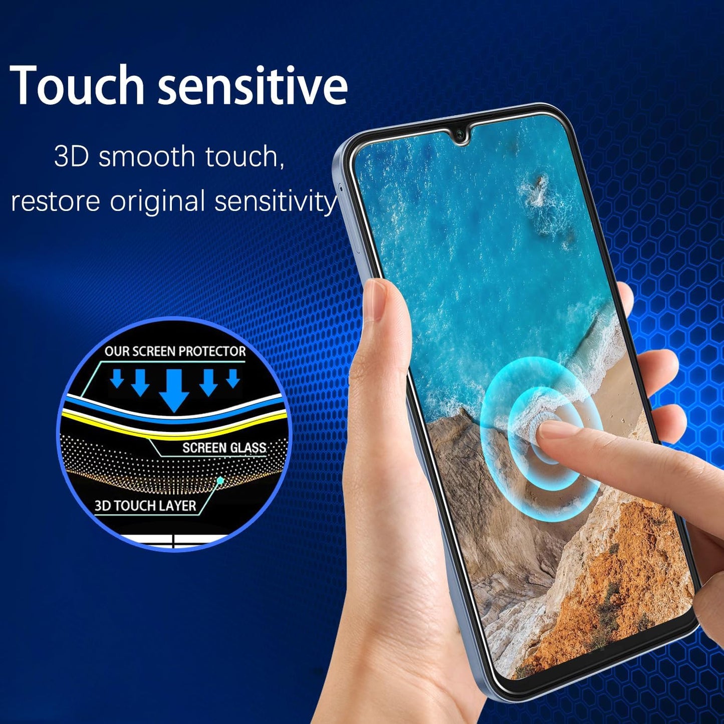 [2-Pack A15 5G MAYtobe Screen Protector Designed for Samsung Galaxy Tempered Glass, Bubble Free, Anti Scratch, Easy