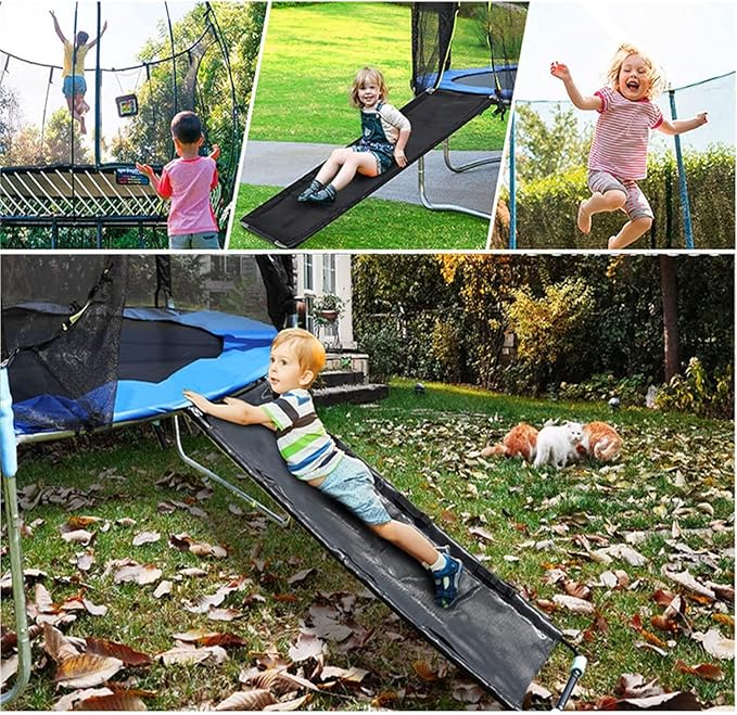 Universal Trampoline Slide, Children's Trampoline Ladder, Easy to Install and Remove, Suitable for Children to Climb and Slide Down Easily, Safety Trampoline Accessories with Handrails.