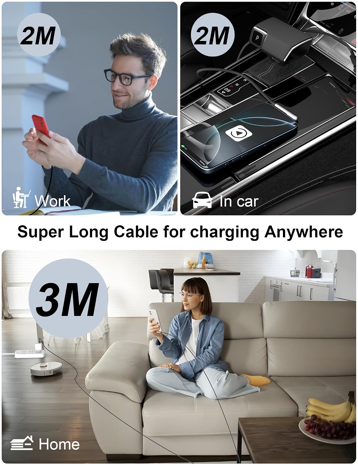 10FT 240W,Extra 10 17 16 15/iPad/MacBook S26 S25 S24 USB C Cable Fast Charging Long USB C to USB C Cable foot Type C