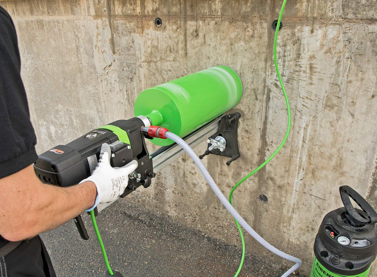 CS Unitec | DBE 201A | Eibenstock Diamond Concrete Wet & Dry Core Drill Rig — for Reinforced Concrete, Brick, Block, and Stone. Up to 8" Capacity, 110 V, Reliable & High-Performance (Made in Germany)