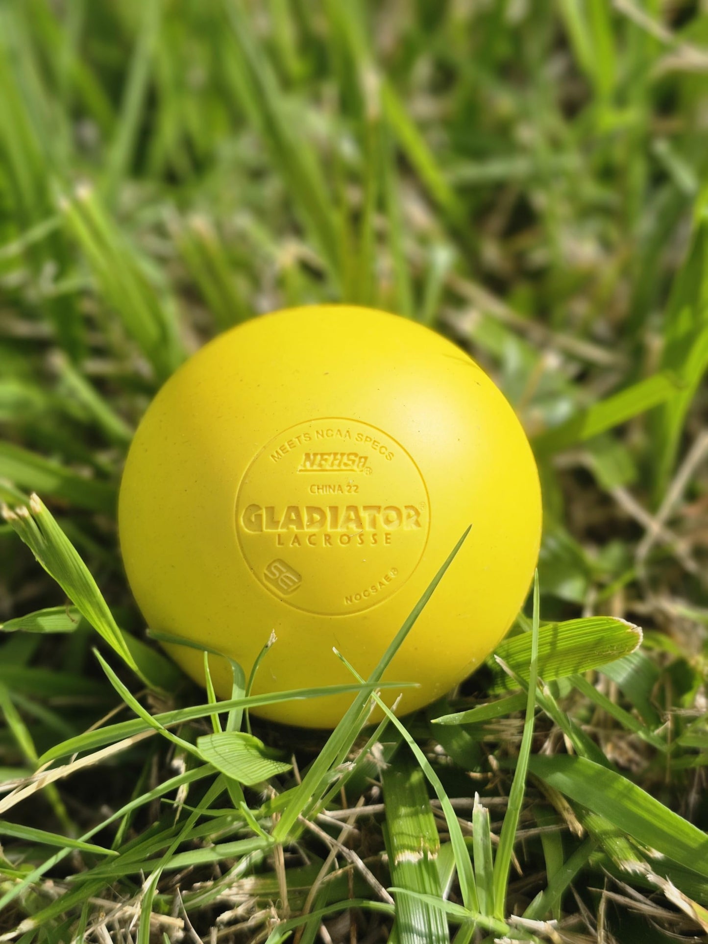 Gladiator Lacrosse® Single Official Lacrosse Ball – Yellow – Meets NOCSAE Standards, SEI Certified