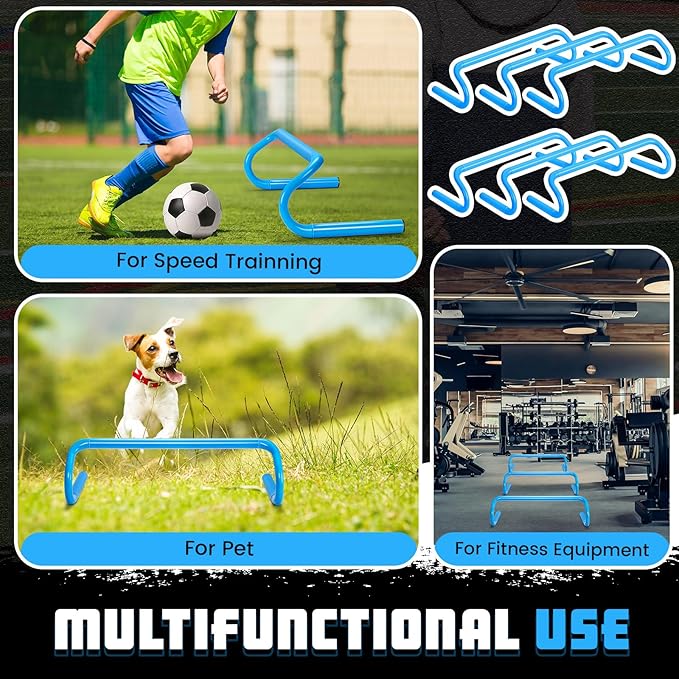 Wettarn 10 Pcs Speed Agility Training Hurdles Detachable Durable Hurdle Agility Plyometric and All Purpose Speed Training Equipment for Athletes Soccer Basketball