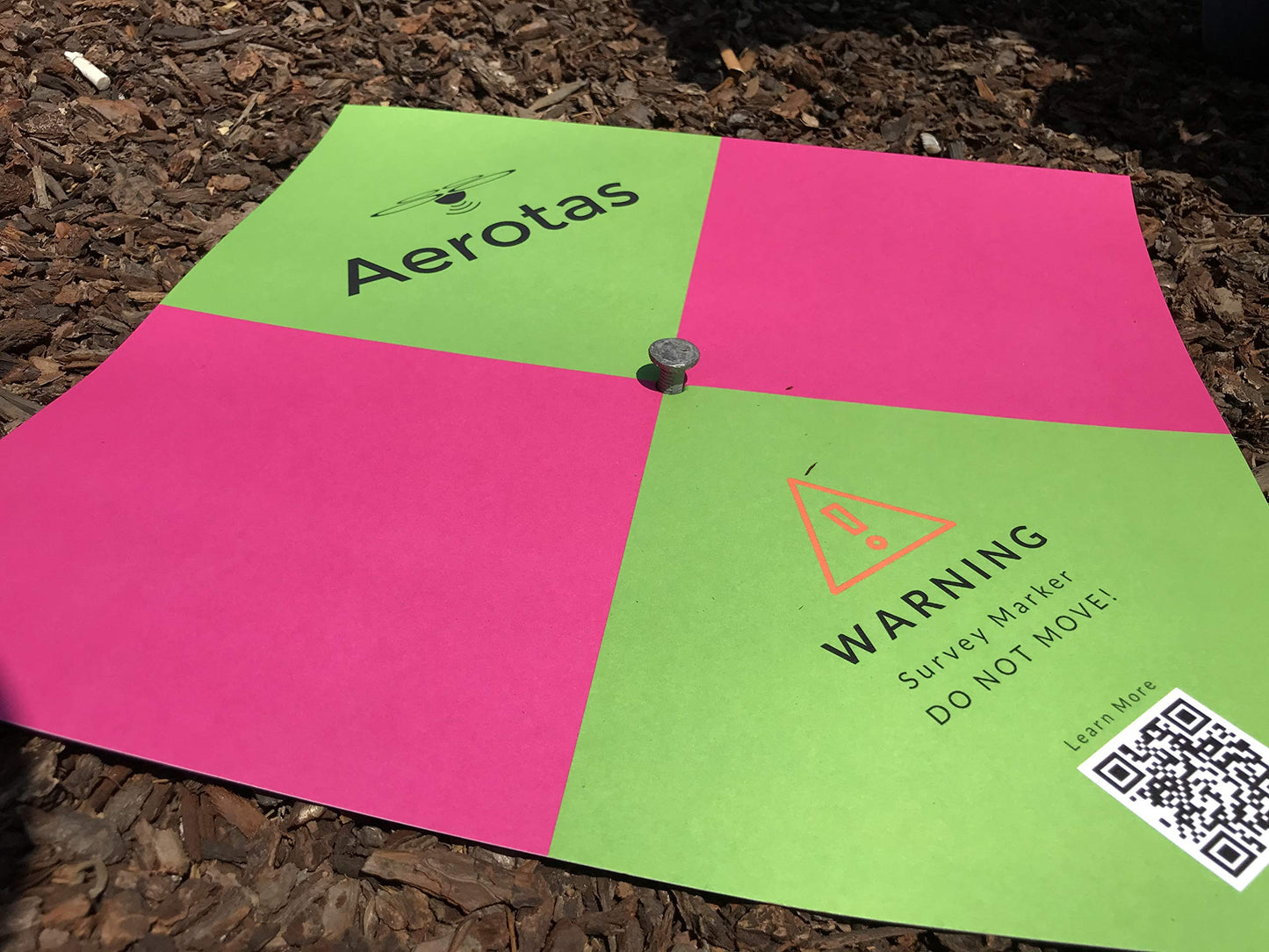 UAV Ground Control Points (GCPs)/Disposable Aerial Targets for Aerial Mapping & Drone Surveying (Pink & Green) (100 Pack)