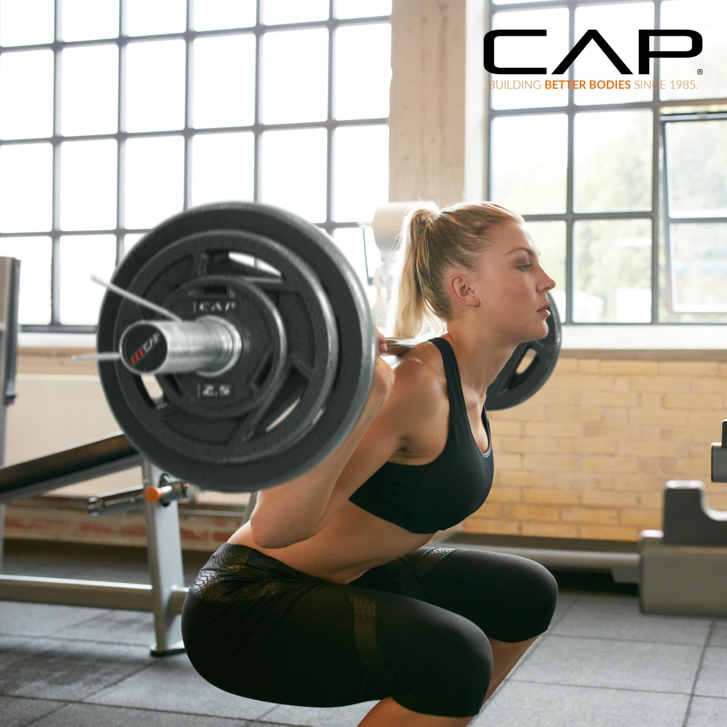 CAP Barbell 75 LB Elite Olympic 2-Inch Cast Iron Weight Plate Set