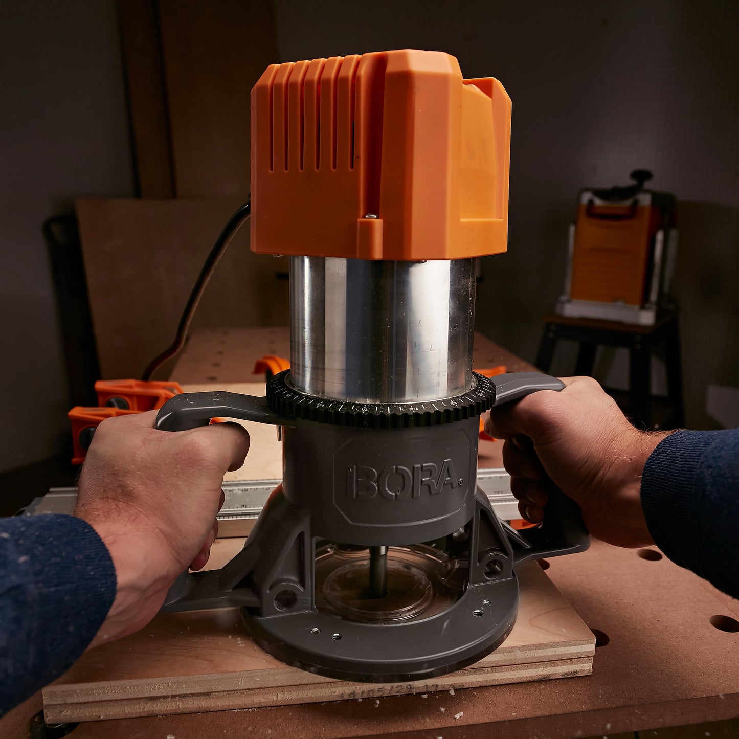 BORA 3.25HP Soft-Start Variable Speed Fixed Base Router Motor 10,000-22,000 RPM - PM-6250