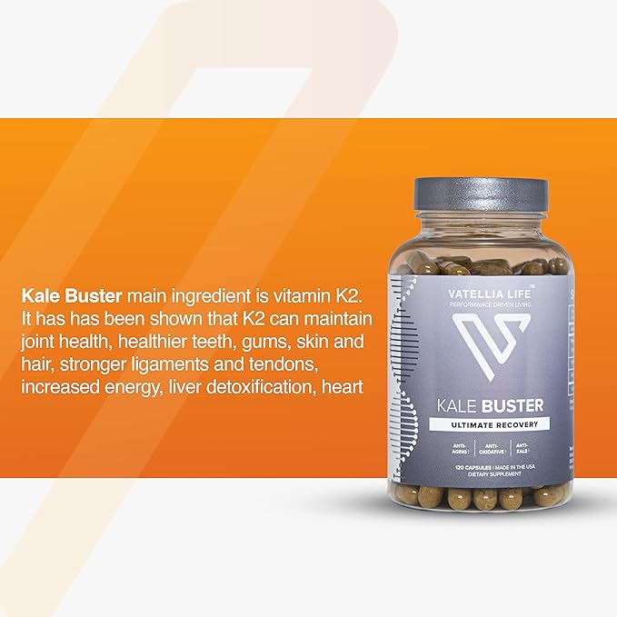 New from Kale Buster | Ultimate Joint Support | Increased Energy | Decreased Brain Fog | Loaded with Vitamin K2 | Better Than Kale | Dave Asprey?โขs Favorite |120 Capsules (60Day Supply)