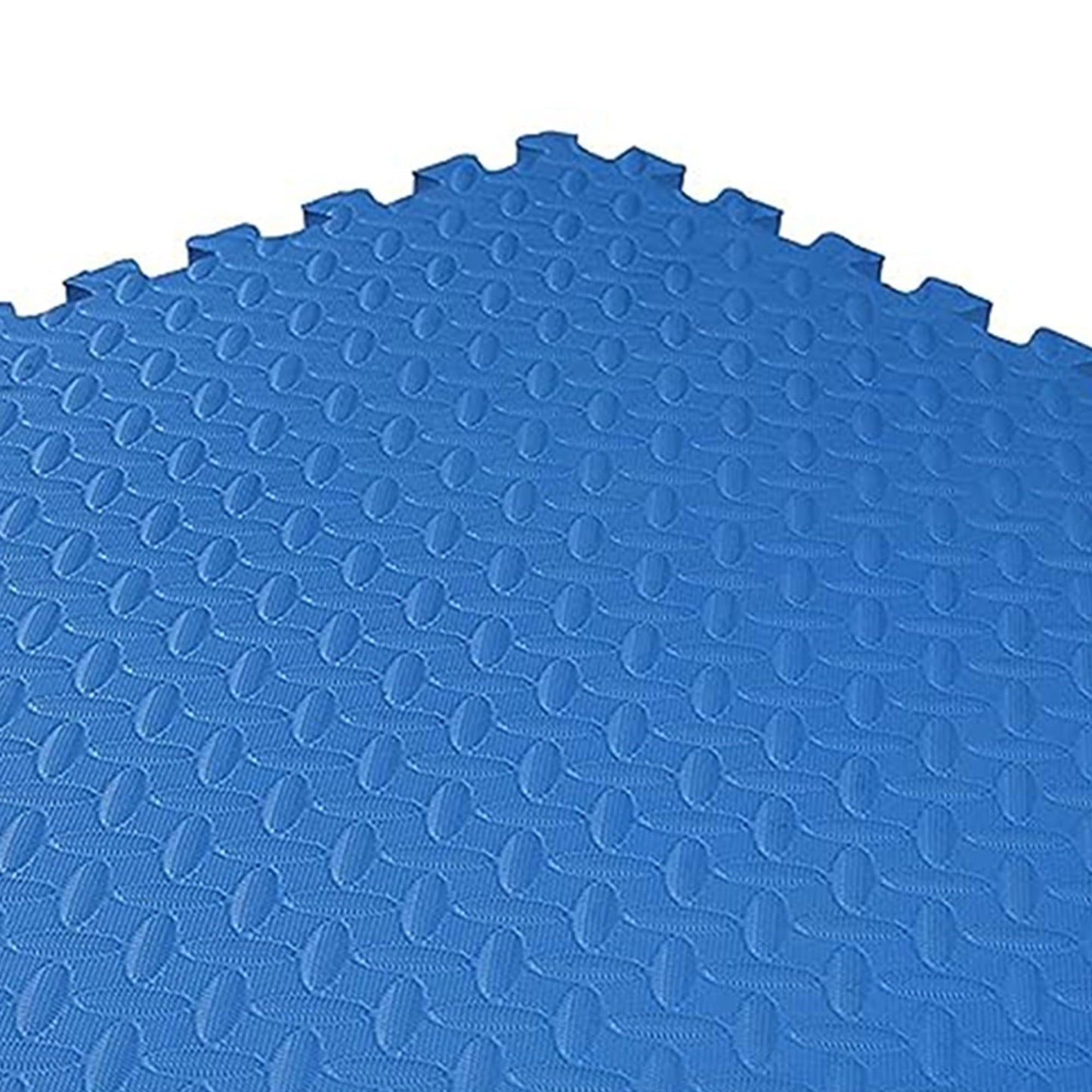 BalanceFrom Puzzle Exercise Mat 3/4" Thick, EVA Interlocking Foam Floor Tiles for Home Gym, Mat for Home Workout Equipment, Floor Padding for Kids, Blue, 24 in x 24 in x 3/4 in, 24 Sq Ft - 6 Tiles