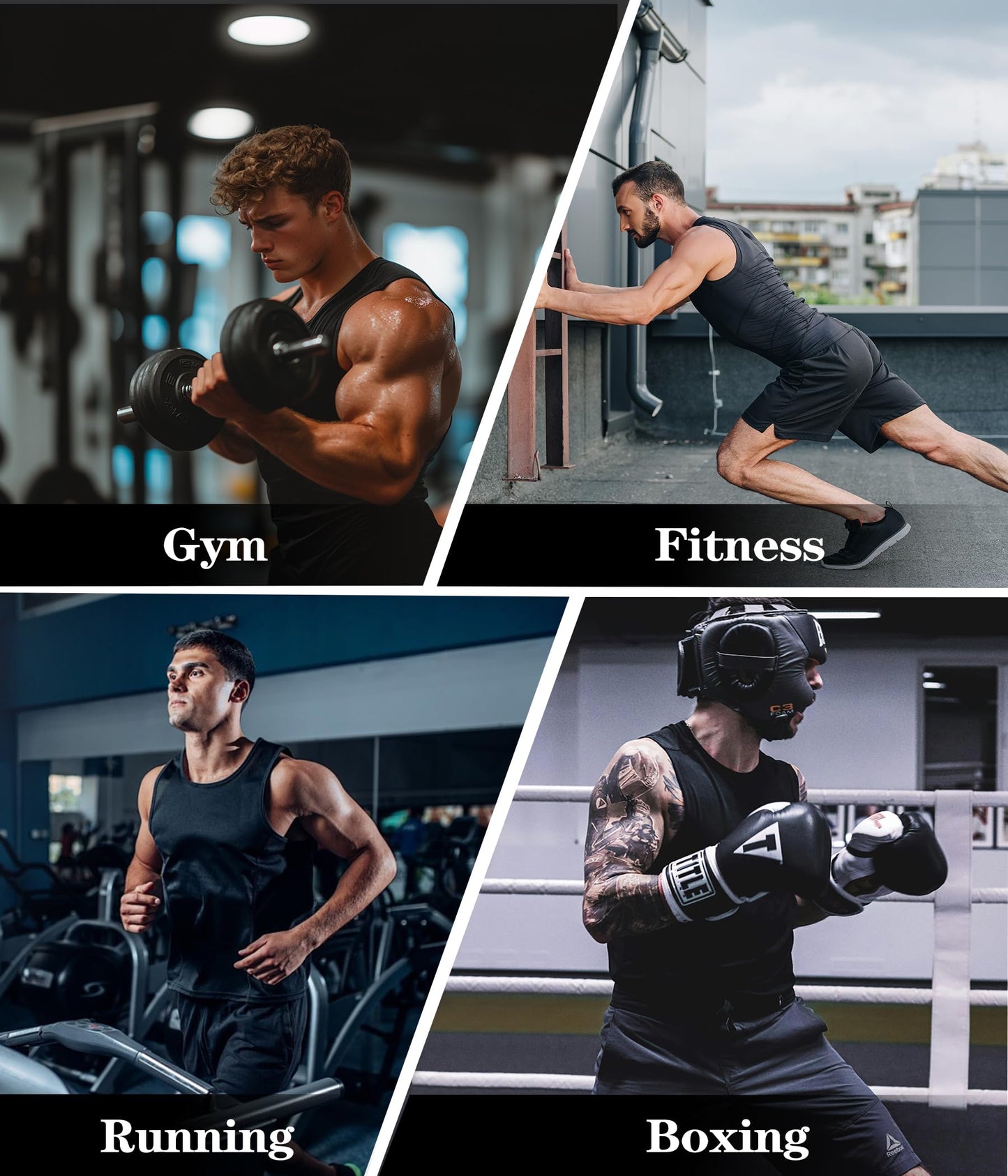 FUXERT Sauna Vest for Men Waist Trainer Sauna Shirt for Men Zipper Sweat Belt Tank Top for Belly Fat(BK S/M)
