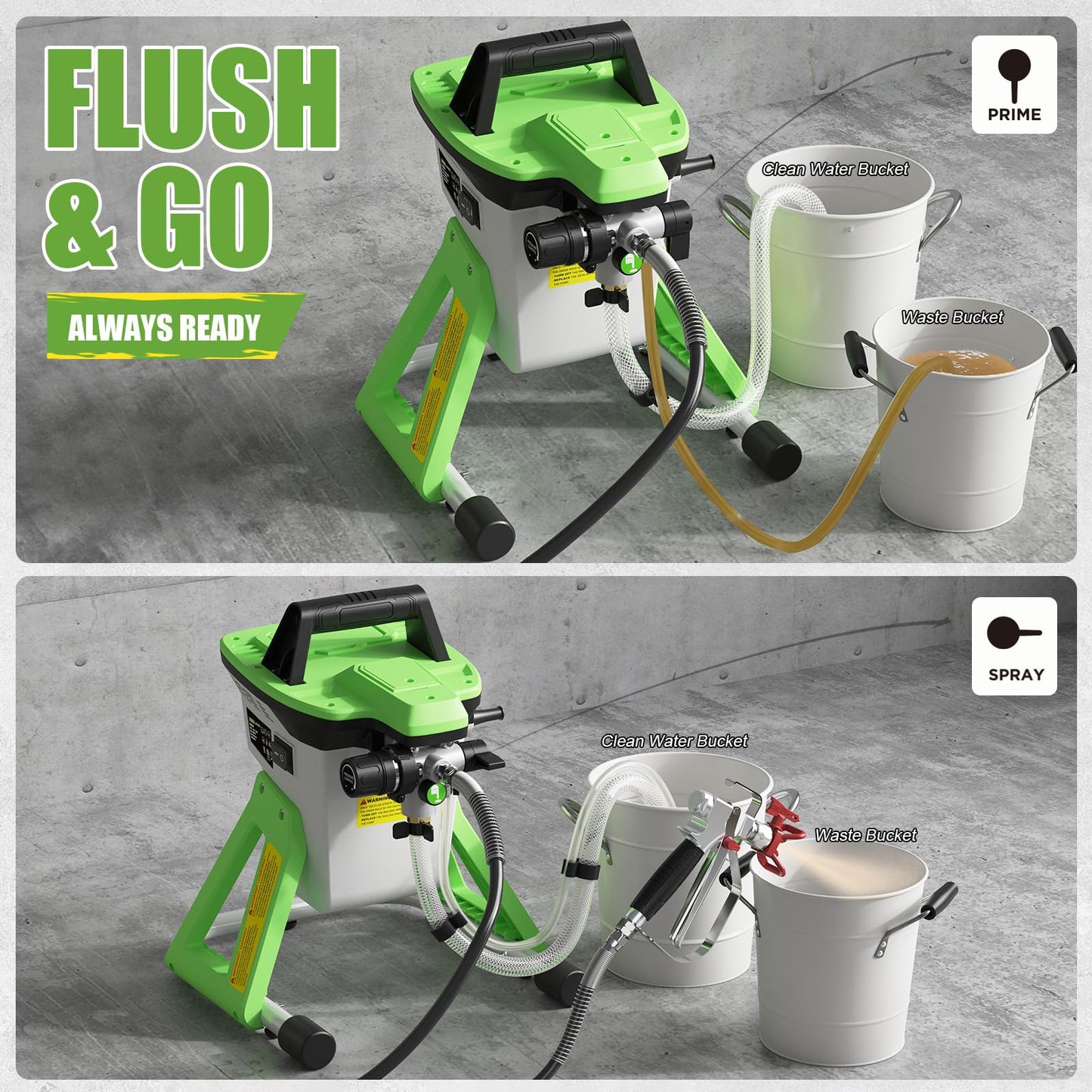 PHALANX 3000PSI Airless Paint Sprayer – Electric Paint Spray Gun for House Painting, Fences & Cabinets | High-Power Spray Gun Handles Latex, Oil, Stain