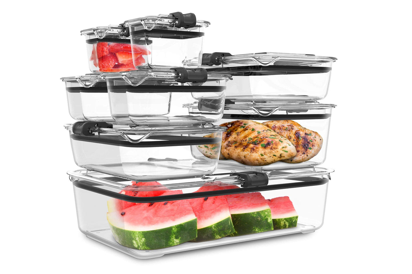 Prepara Latchlok 13 Cup Tritan Food Storage Container, Clear