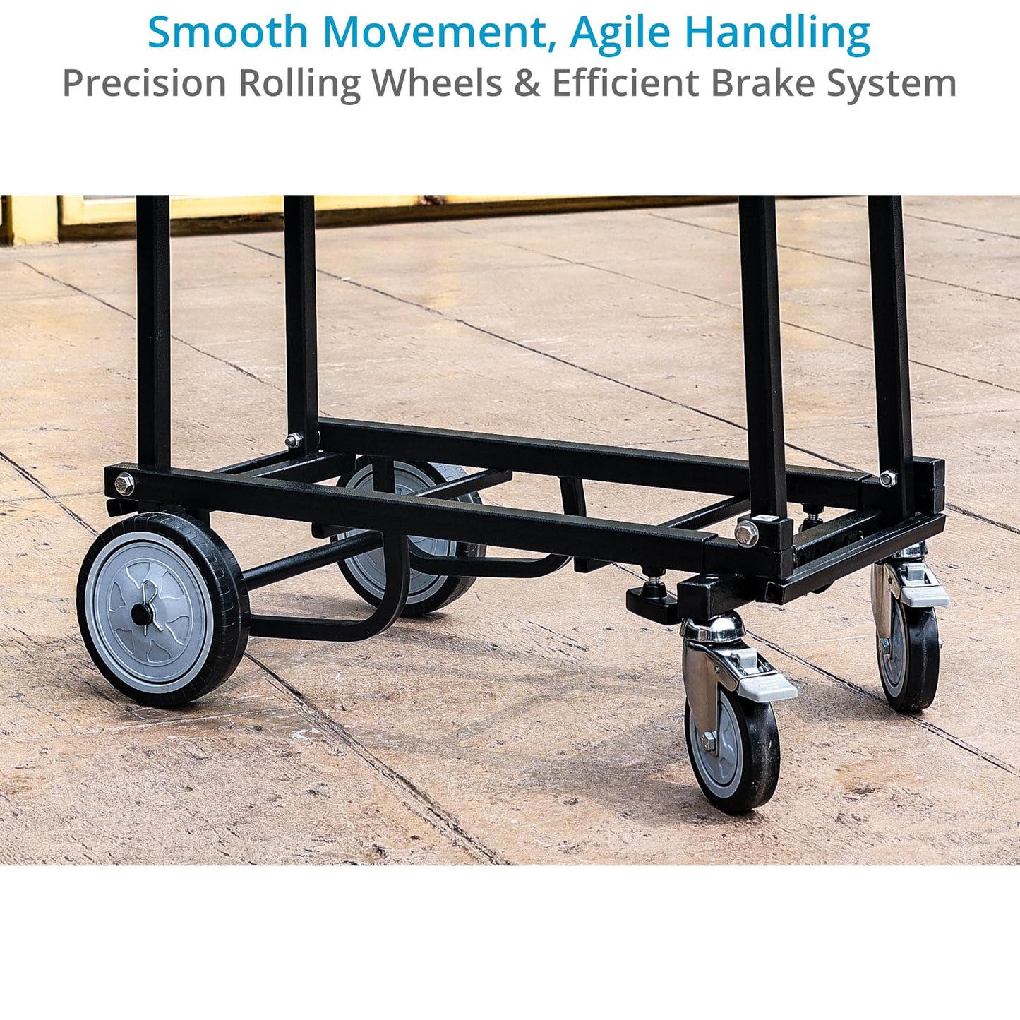 PROAIM Vanguard Nano 8-in-1 Adjustable Foldable Cart with Wheels. Equipment Platform Truck, Hand Trolley, Luggage Utility, Roller Moving Cart. Extends 24.4" to 39". 150kg/330lb Payload (CT-VNGD-UCN)