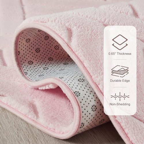 Macgace Ultra Soft Pink Area Rug - 4x6 Modern Geometric Shag with Nonslip Backing | Washable Cozy Carpet for Girls' Bedroom