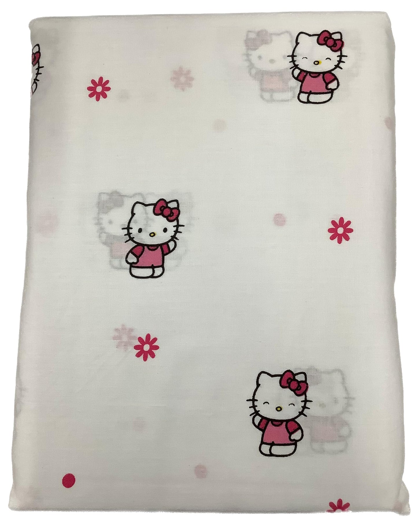 Jay Franco & Sons, Inc. Hello Kitty Cotton Sheet Set (White - Daisies & Dots, Full)