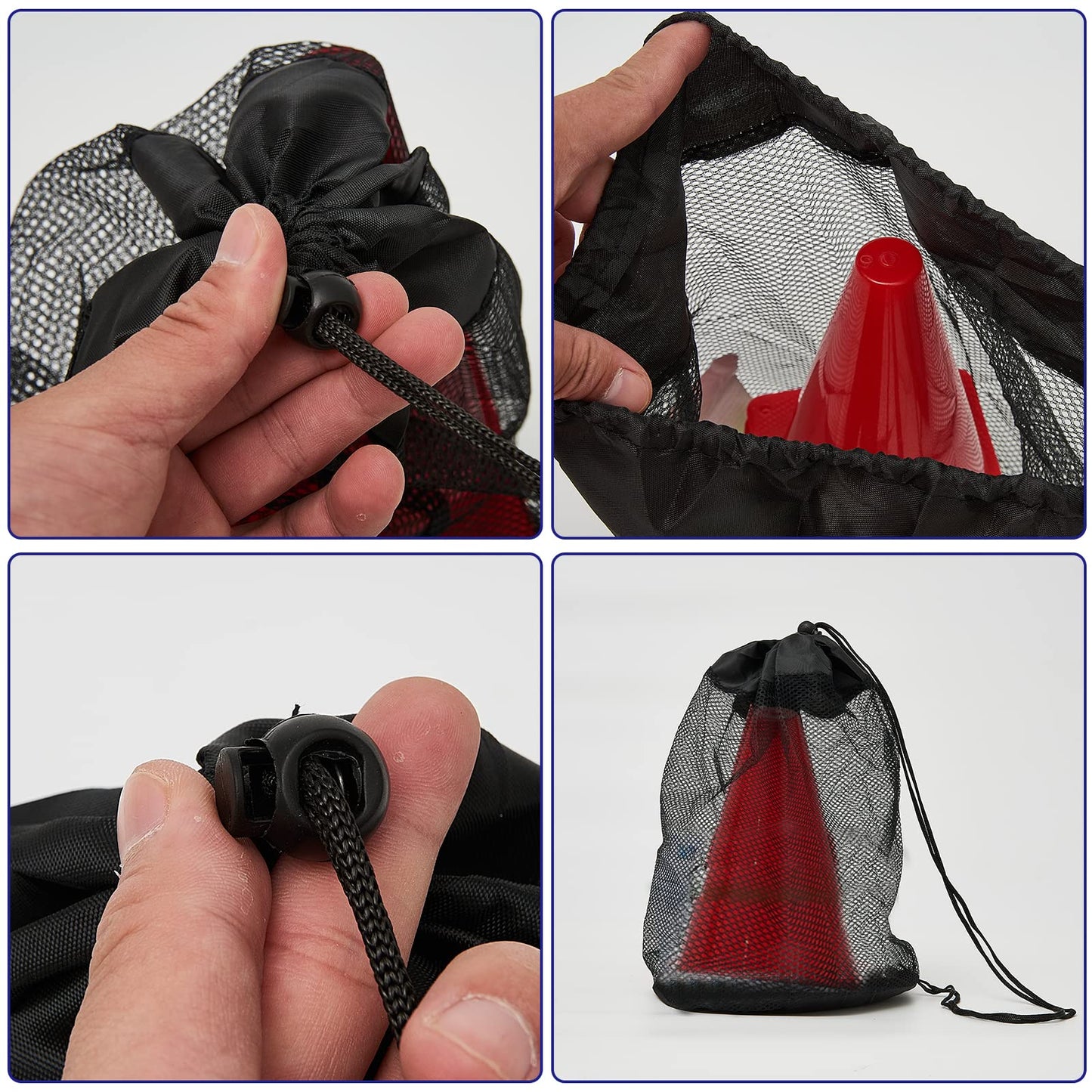 MIVERYEA Cones Sports Small Training Cones Set for Soccer Practice 24 Pack 7 Inch Agility Field Marker for Football Basketball Drills Plastic Baseball Cone