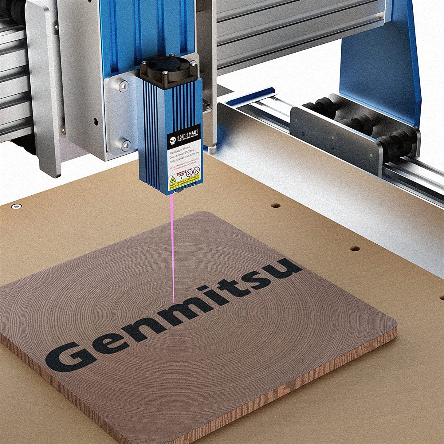 Genmitsu CNC Router Machine PROVerXL 4030+FL55P Laser Module Kit for Wood Metal Acrylic MDF Carving Arts Crafts DIY Design, 3 Axis Milling Cutting Engraving Machine
