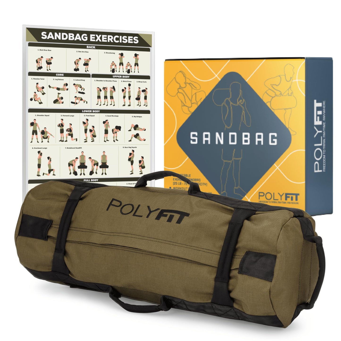 Heavy Duty Workout Sandbags for Fitness - Black Camo - Large