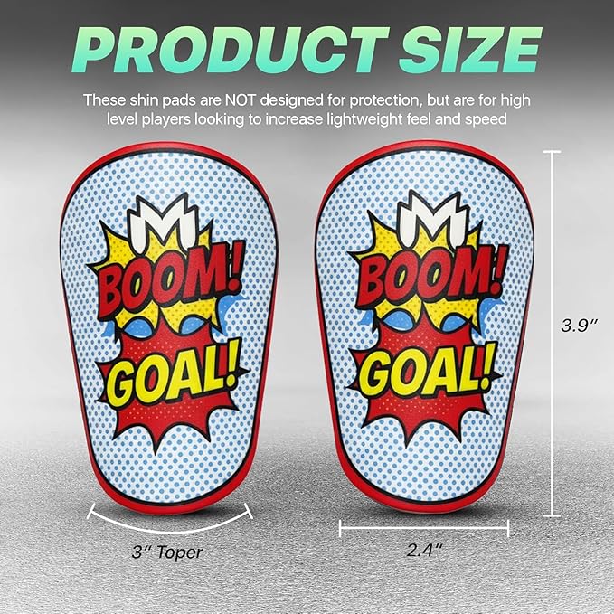 MiniGuards - Mini Shin Guards for Soccer Players - Tiny Shin Pads for Men, Women, Teens - Miniature Shin Guards 3.9 x 2.4 inch - Perfect for High Level Soccer Athletes